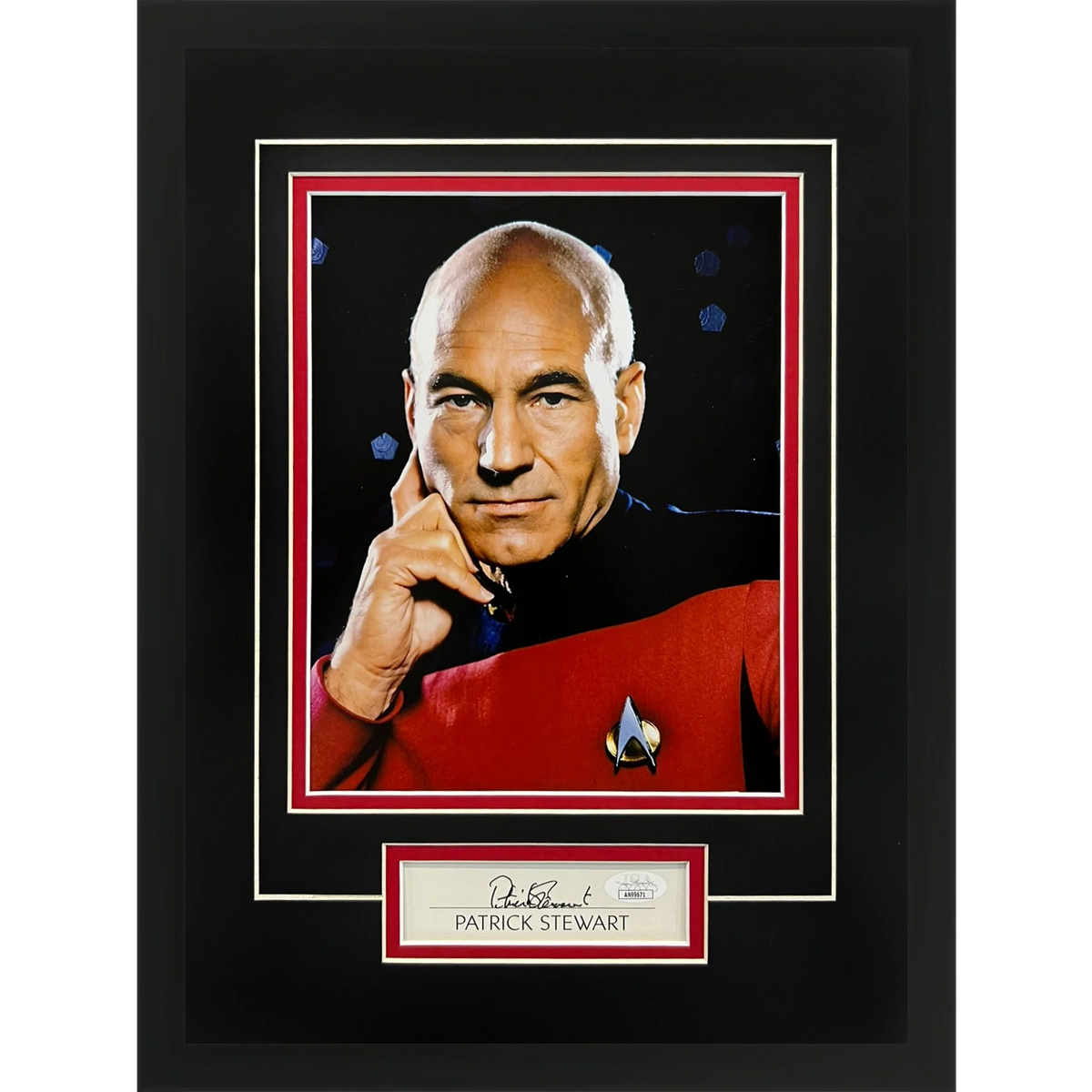 Autographed Patrick Stewart Star Trek 8x10 Photo Signature Series Frame - JSA-Powers Sports Memorabilia