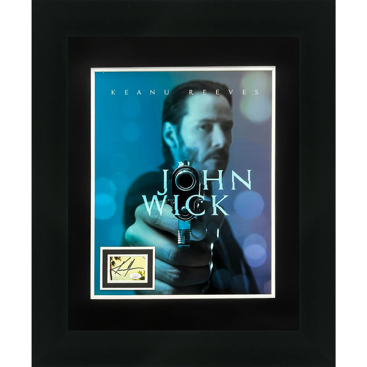 Autographed Keanu Reeves John Wick Deluxe Framed 16x20 Movie Poster Piece - JSA-Powers Sports Memorabilia