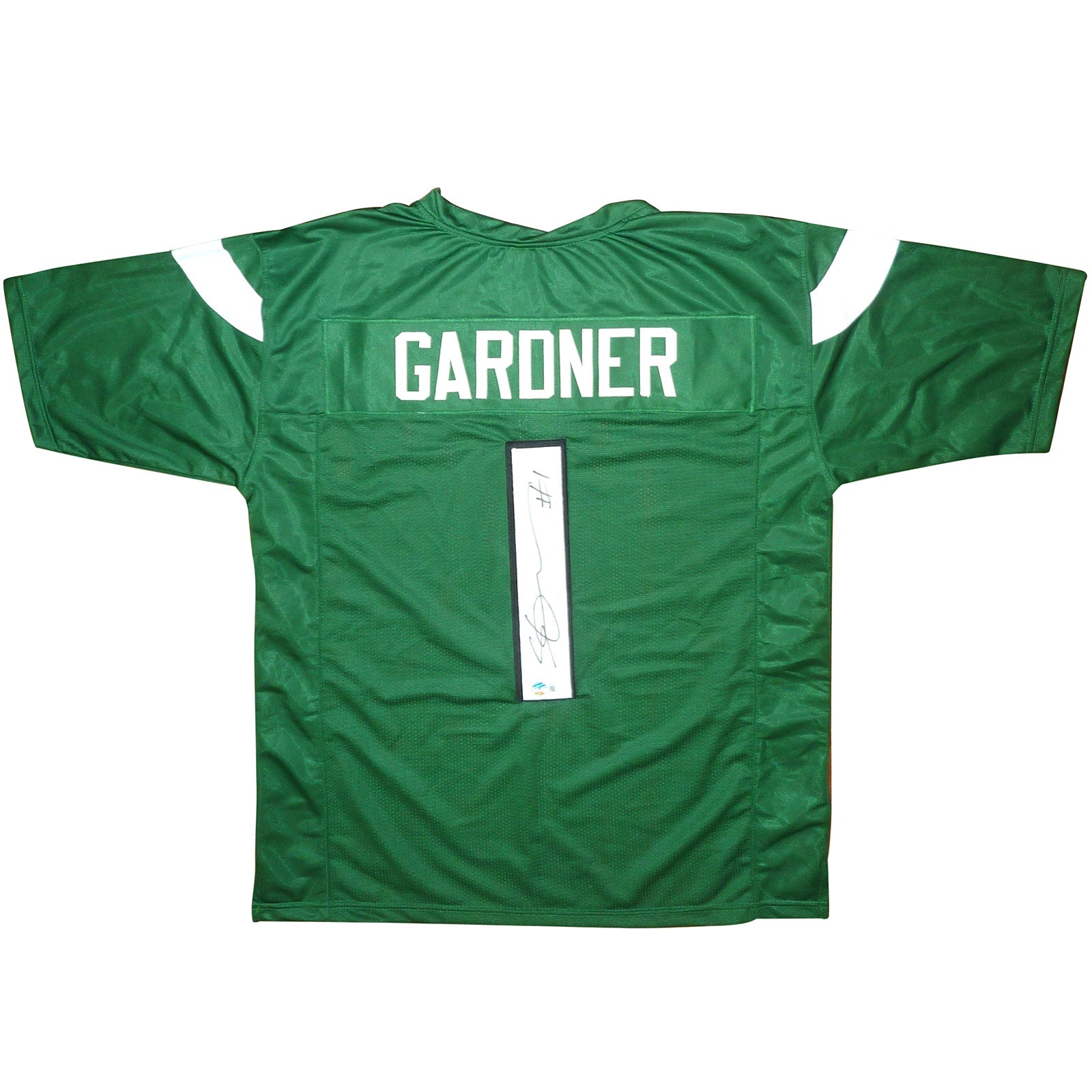 Autographed Sauce Gardner New York Jets (Green #1) Custom Jersey - Beckett-Powers Sports Memorabilia
