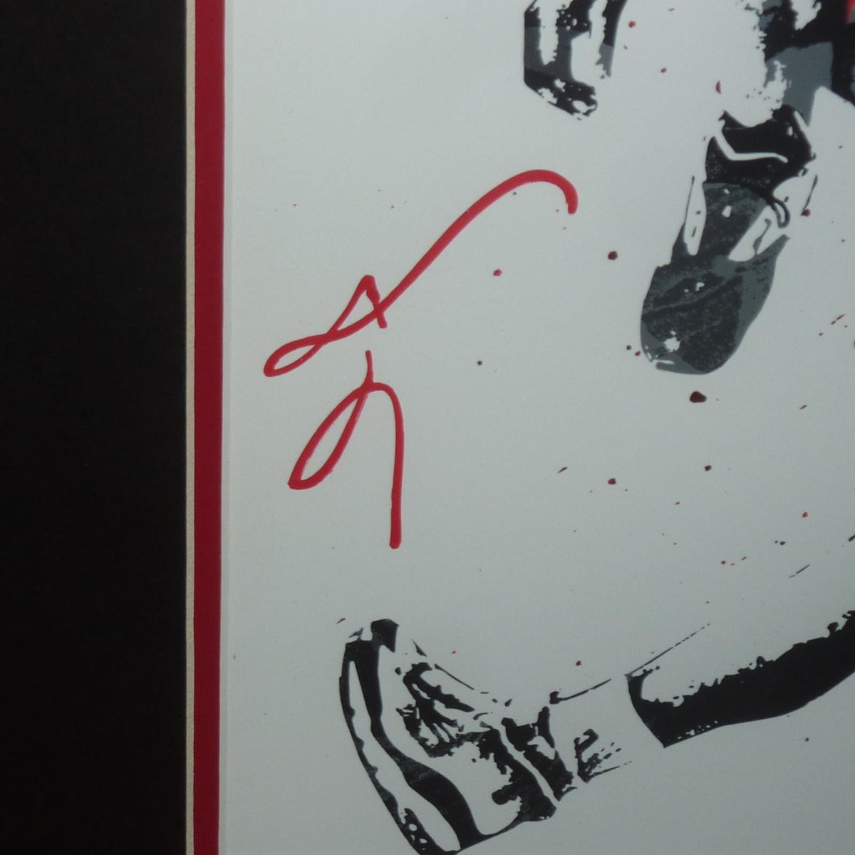 Autographed Allen Iverson Philadelphia 76ers (Stepover Splash Art) Deluxe Framed 11x14 Poster - Beckett-Powers Sports Memorabilia