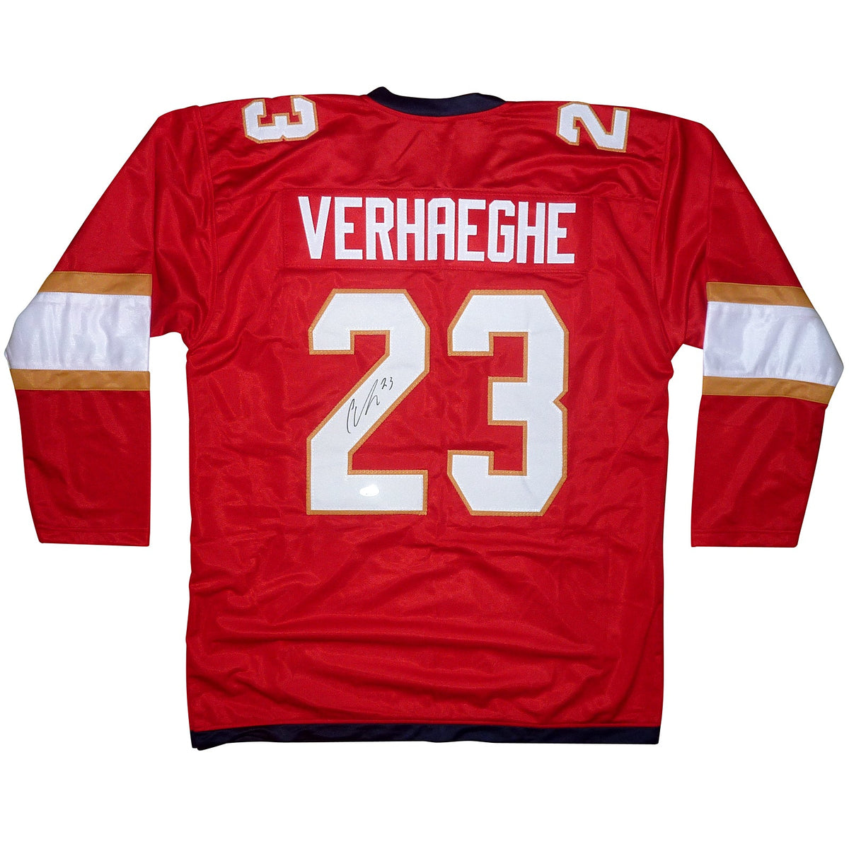 Autographed Carter Verhaeghe Florida (Red #23) Custom Hockey Jersey - JSA-Powers Sports Memorabilia