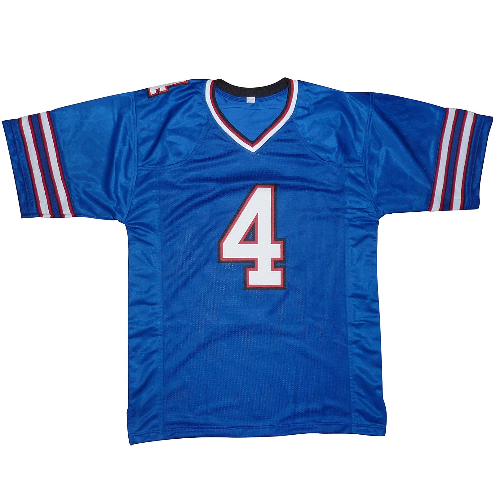 Autographed James Cook Buffalo (Blue #4) Custom Jersey - JSA-Powers Sports Memorabilia