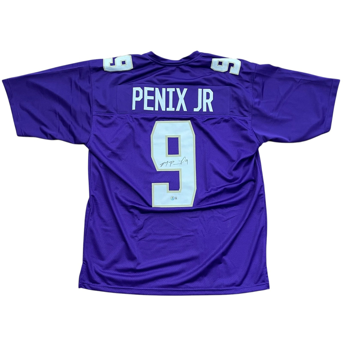 Autographed Michael Penix Jr. Washington Huskies (Purple #9) Custom Jersey - Beckett-Powers Sports Memorabilia