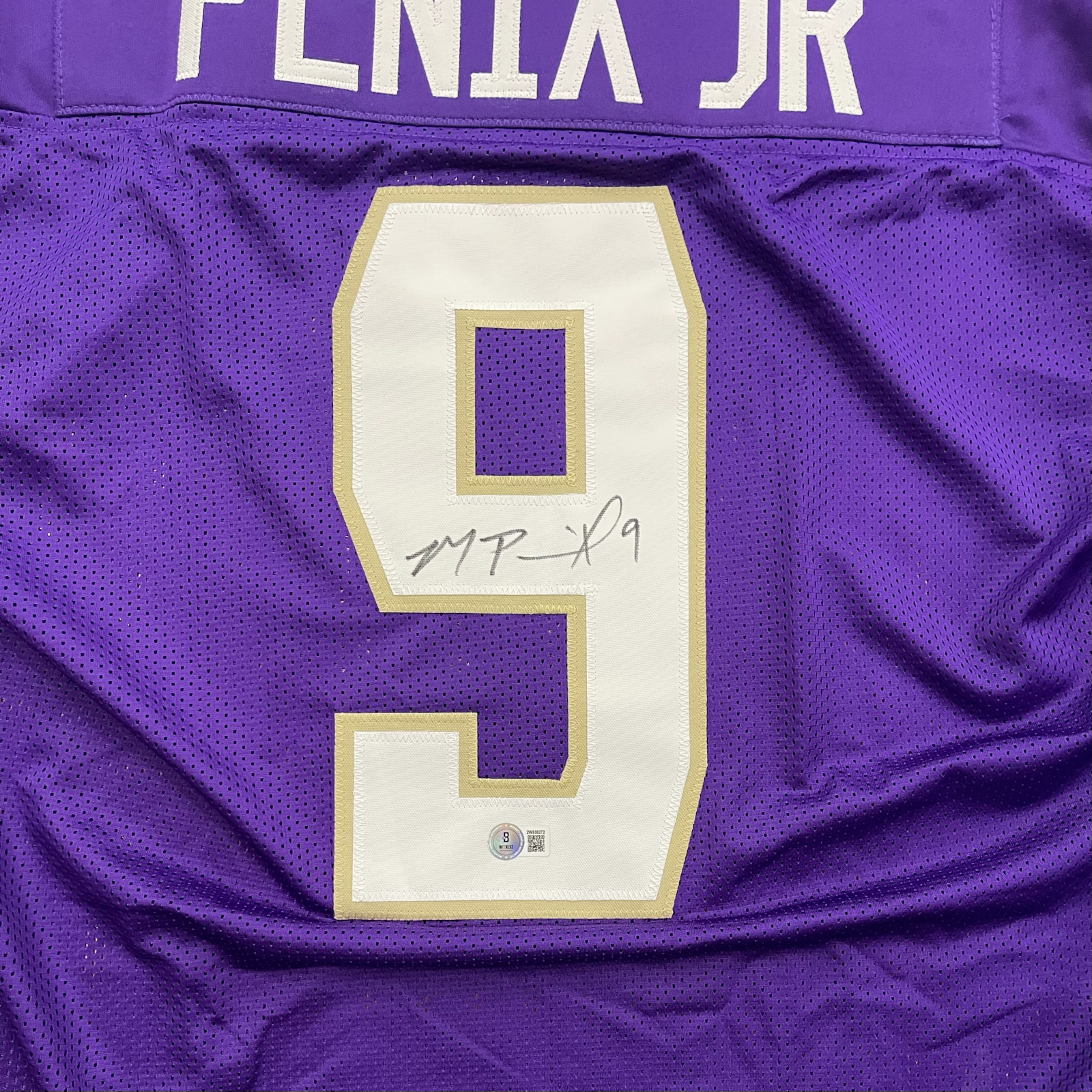 Autographed Michael Penix Jr. Washington Huskies (Purple #9) Custom Jersey - Beckett-Powers Sports Memorabilia