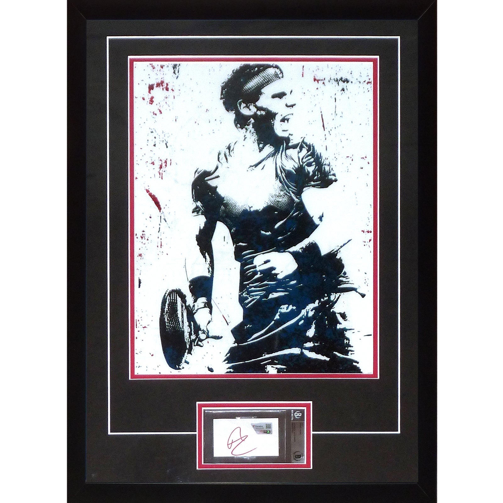 Autographed Rafael Nadal Tennis Deluxe Framed 11x14 Splash Art Piece - PSA/DNA-Powers Sports Memorabilia