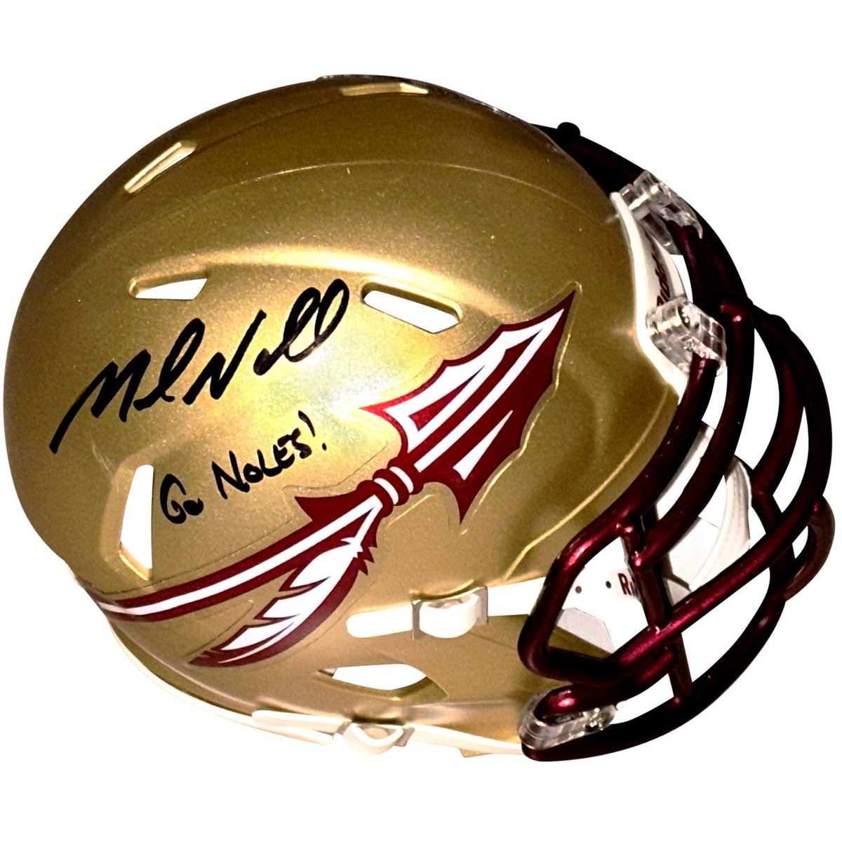 Autographed Mike Norvell Florida State FSU Seminoles (Speed) Mini Helmet w/ "Go Noles" - JSA-Powers Sports Memorabilia