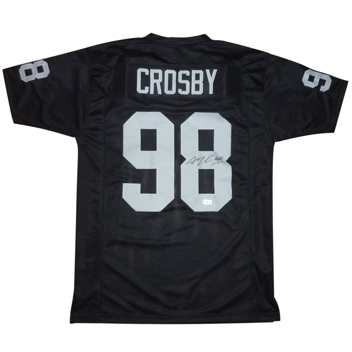 Autographed Maxx Crosby Las Vegas (Black #98) Custom Jersey - Beckett-Powers Sports Memorabilia