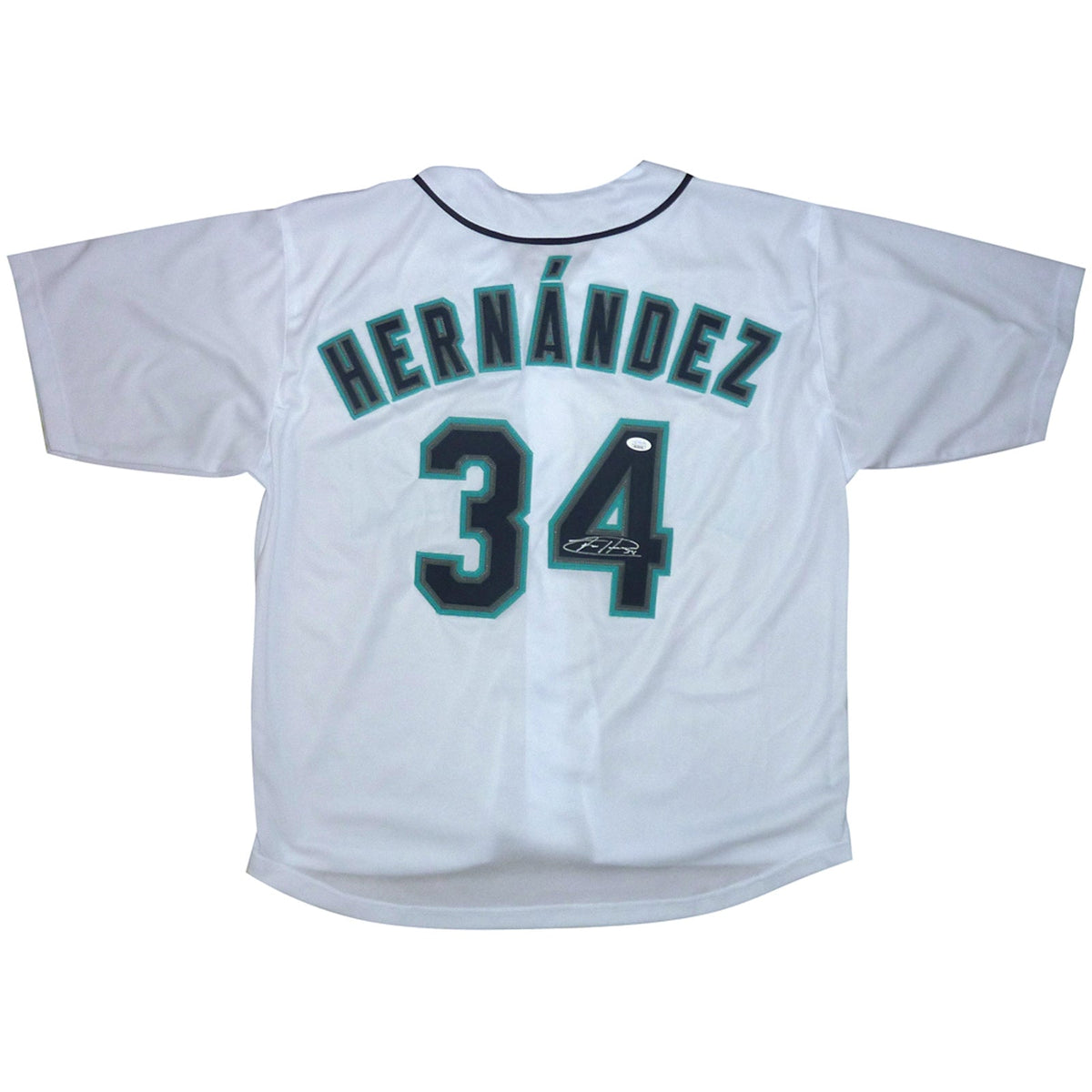 Autographed Felix Hernandez Seattle "King Felix" (White #34) Custom Jersey - JSA-Powers Sports Memorabilia
