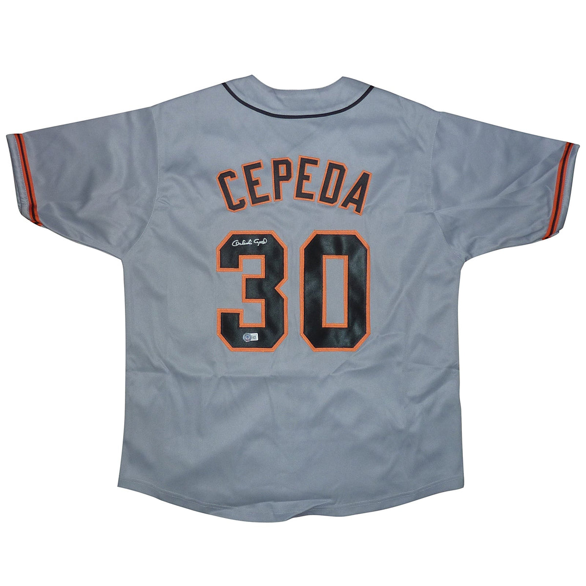 Autographed Orlando Cepeda San Francisco (Grey #30) Custom Jersey - Beckett-Powers Sports Memorabilia