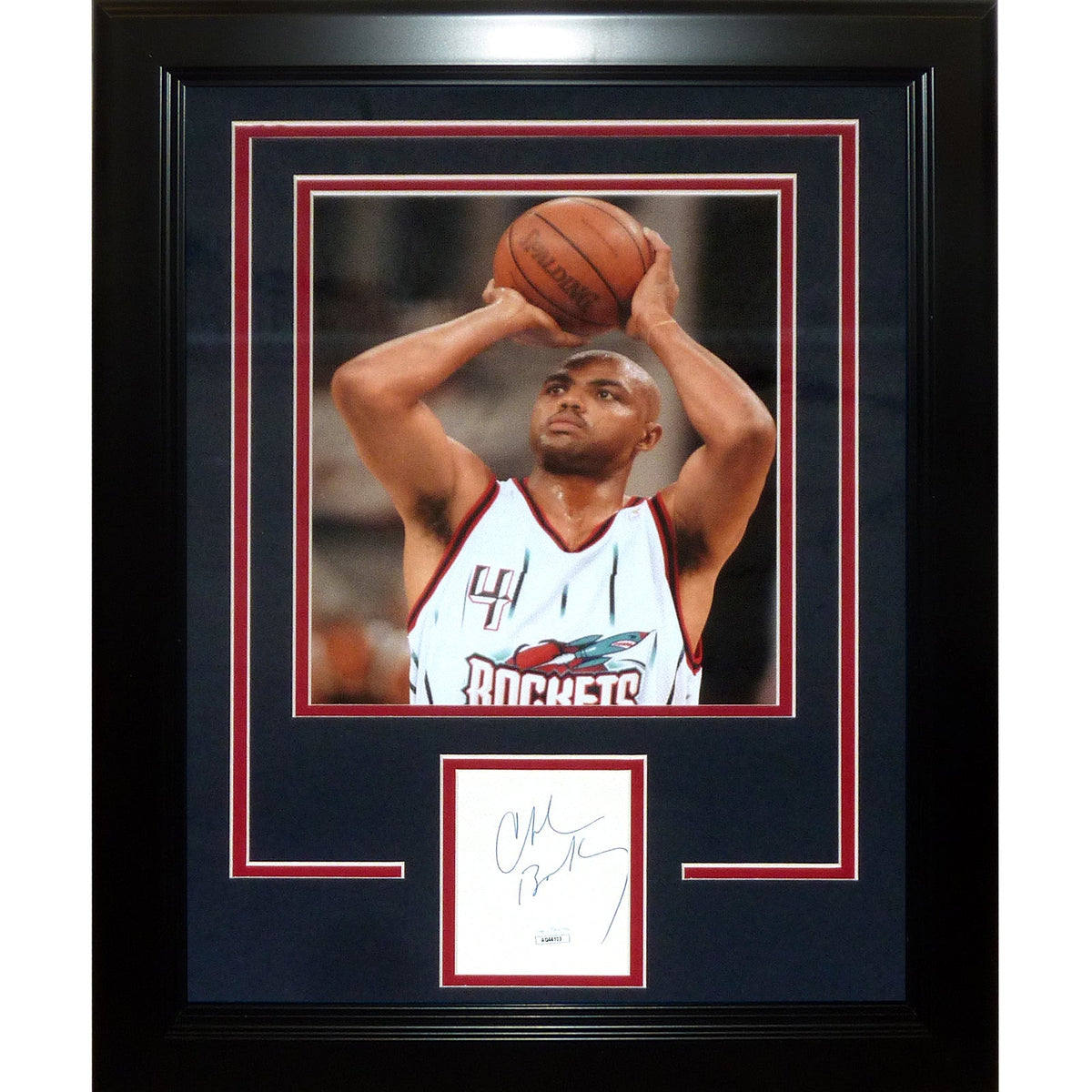 Autographed Charles Barkley Houston Rockets Signature Series Frame - JSA-Powers Sports Memorabilia