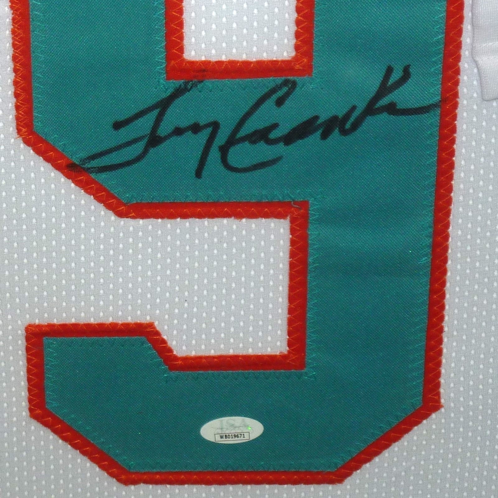 Autographed Larry Csonka Miami Dolphins (White #39) Framed Jersey - JSA-Powers Sports Memorabilia