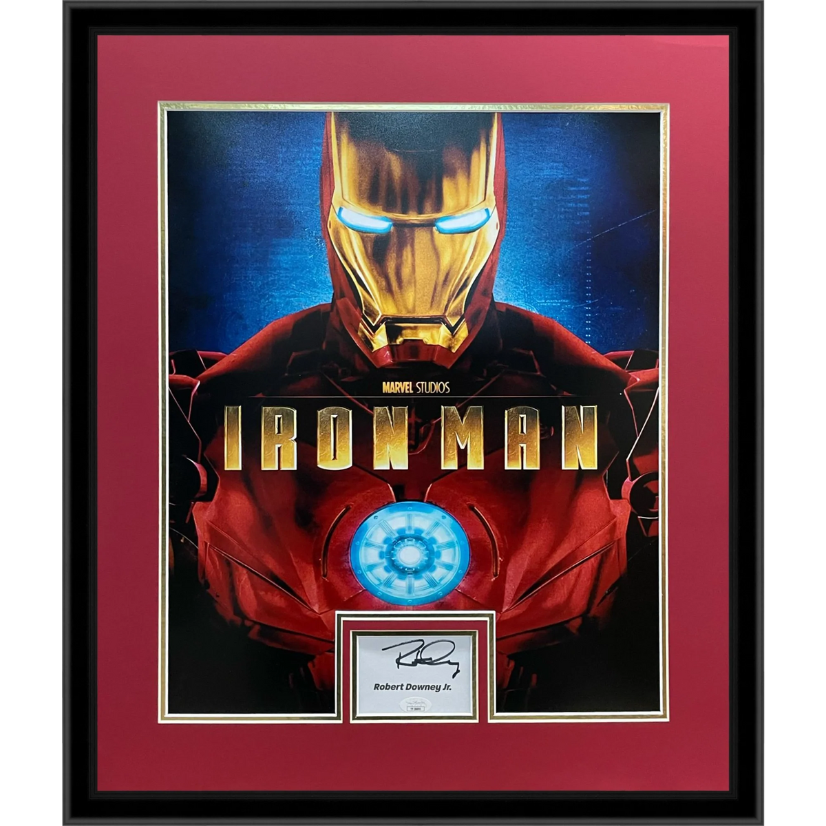 Autographed Robert Downey Jr Iron Man Deluxe Framed 16x20 Movie Poster Piece - JSA-Powers Sports Memorabilia