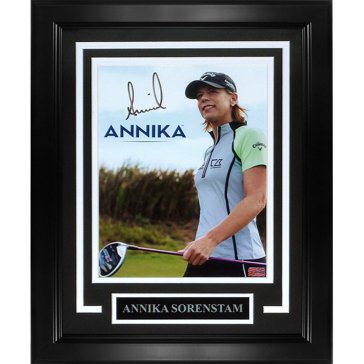 Autographed Annika Sorenstam LPGA Golf Deluxe Framed 8x10 Photo-Powers Sports Memorabilia
