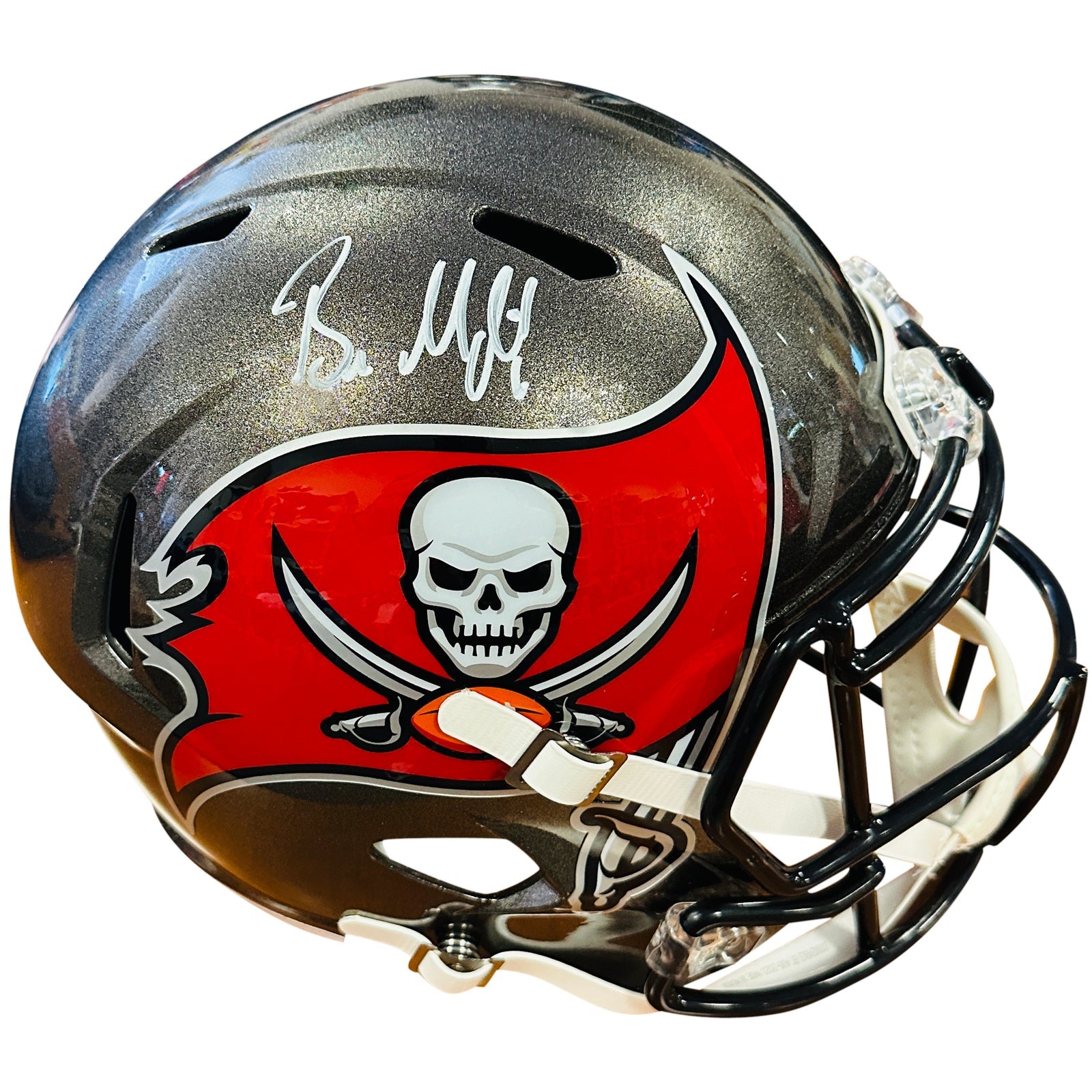 Autographed Baker Mayfield Tampa Bay Buccaneers (Speed) Deluxe Full-Size Replica Helmet - Beckett-Powers Sports Memorabilia