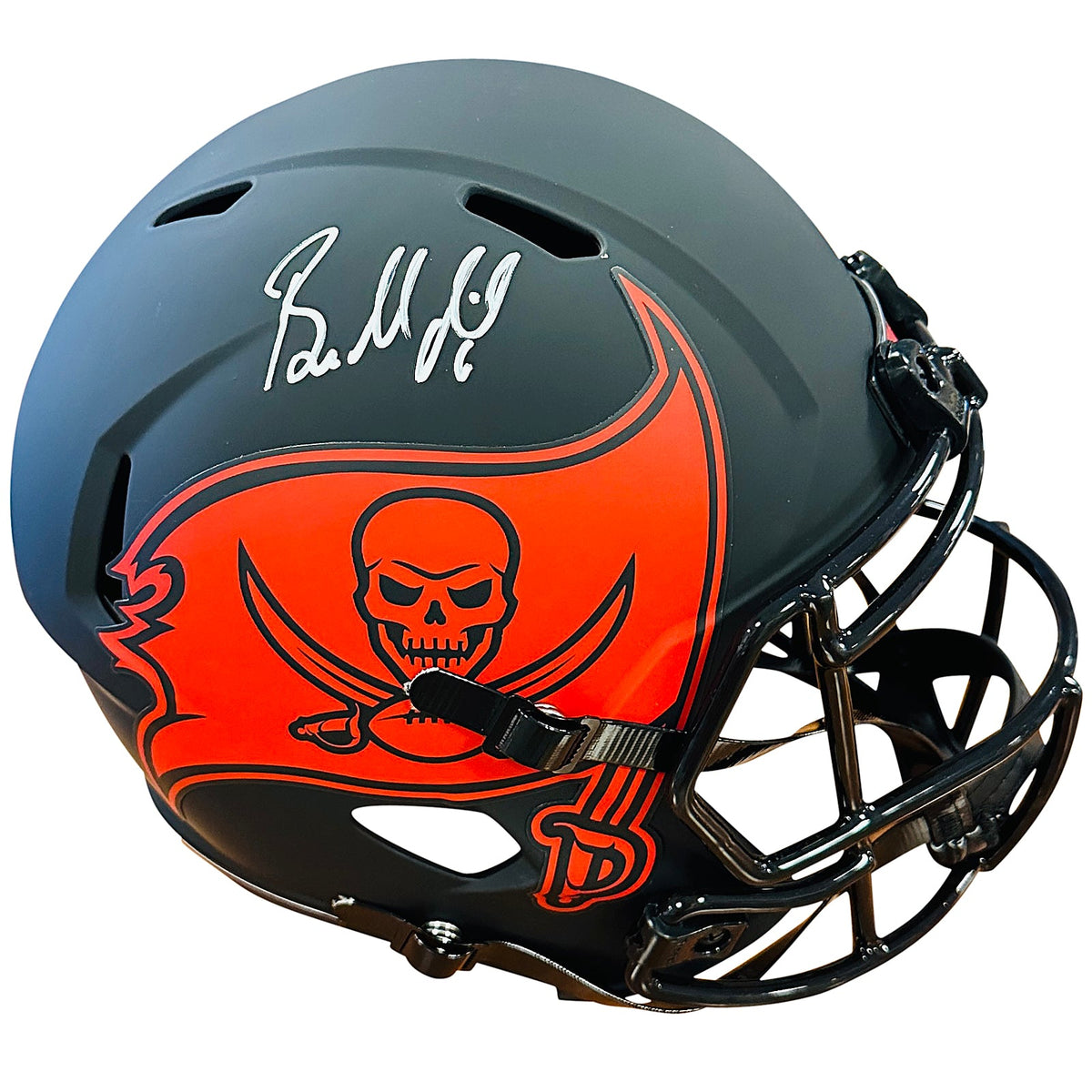Autographed Baker Mayfield Tampa Bay Buccaneers (ECLIPSE Alternate) Deluxe Full-Size Replica Helmet - Beckett-Powers Sports Memorabilia
