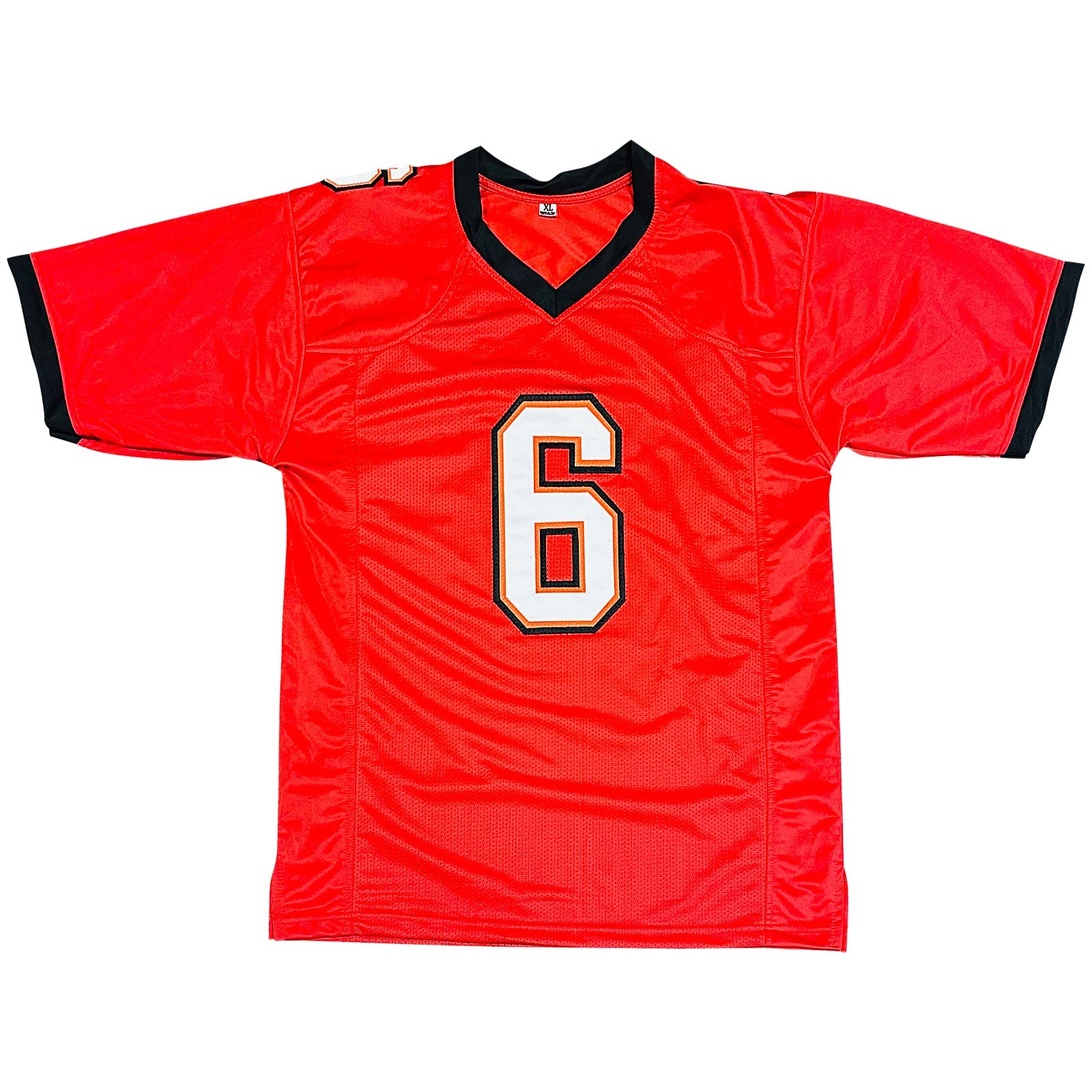 Autographed Baker Mayfield Tampa Bay (Red #6) Custom Jersey - Beckett-Powers Sports Memorabilia