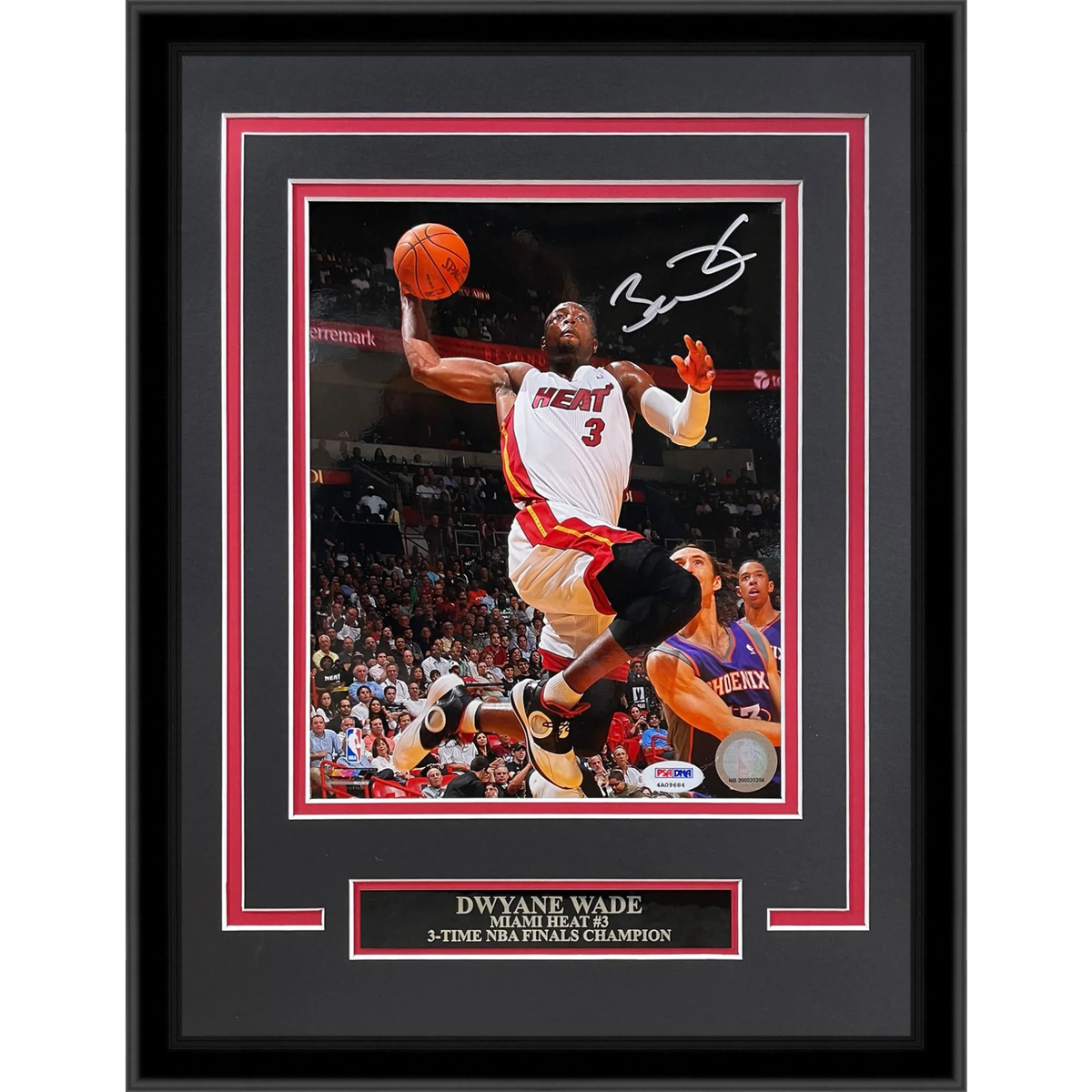 Autographed Dwyane Wade Miami Heat (Action Dunking) Deluxe Framed 8x10 Photo - PSA/DNA-Powers Sports Memorabilia