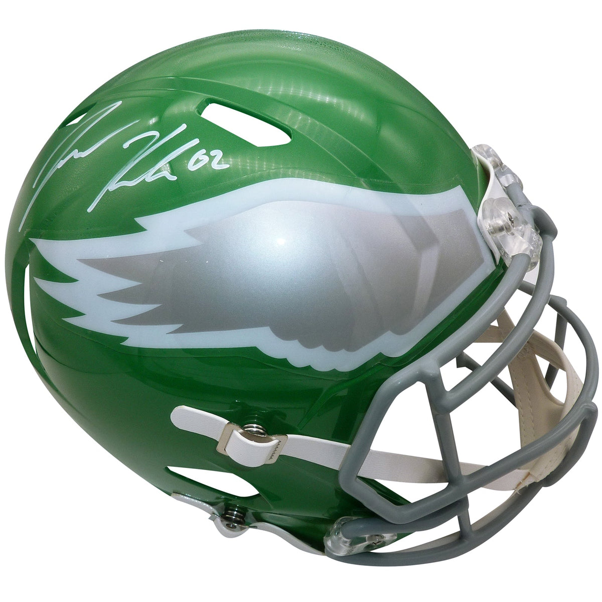 Autographed Jason Kelce Philadelphia Eagles (Throwback Green) Deluxe Full-Size Replica Helmet - PSA-Powers Sports Memorabilia