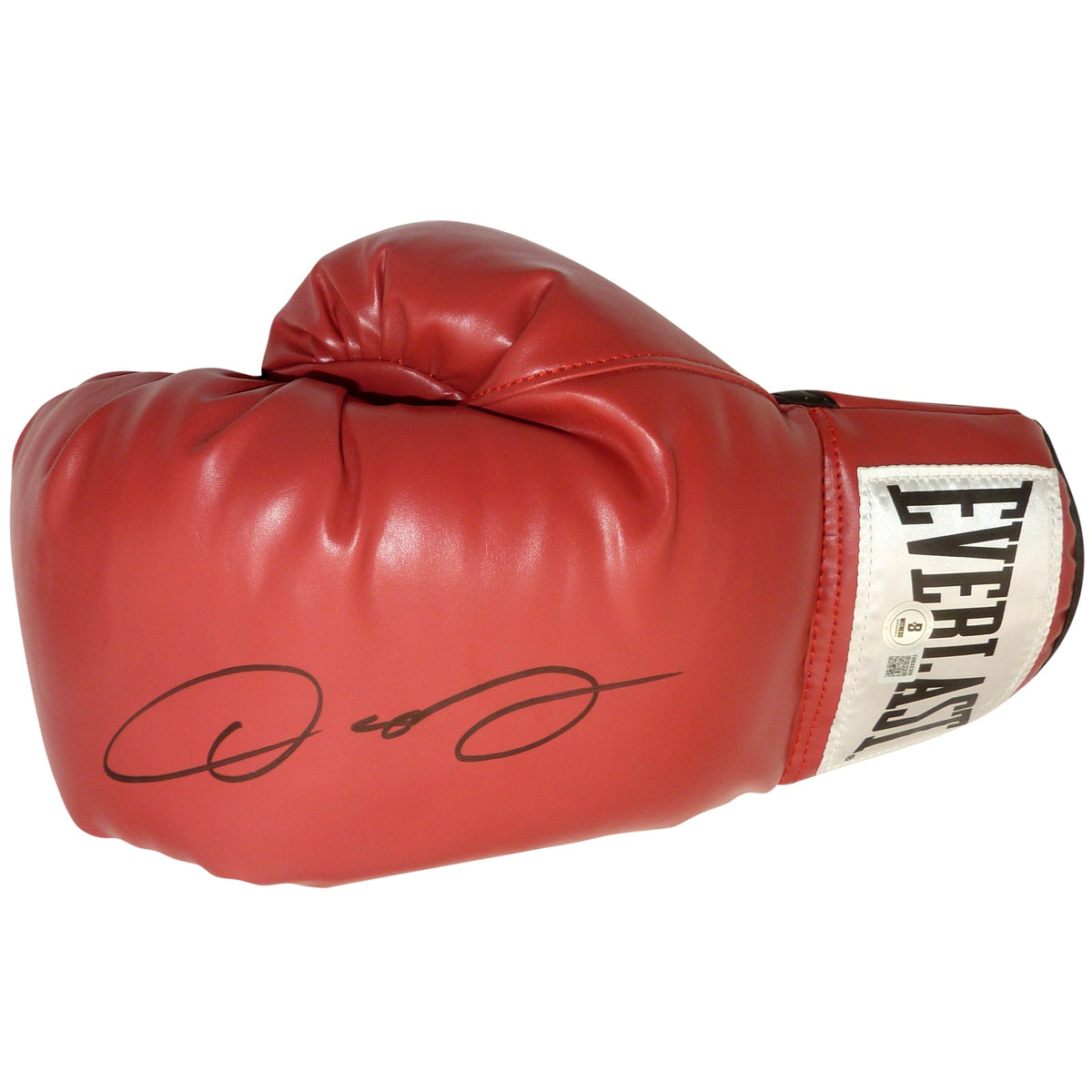 Autographed Oscar De La Hoya Everlast Red Boxing Glove - Beckett-Powers Sports Memorabilia