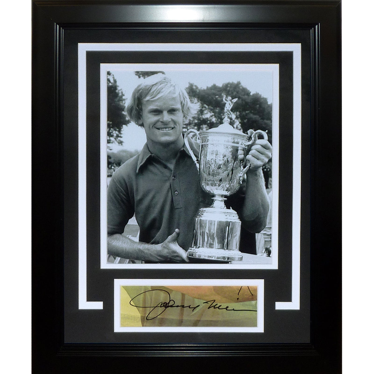 Autographed Johnny Miller 1973 US Open (Trophy) "Signature Series" Frame - JSA-Powers Sports Memorabilia