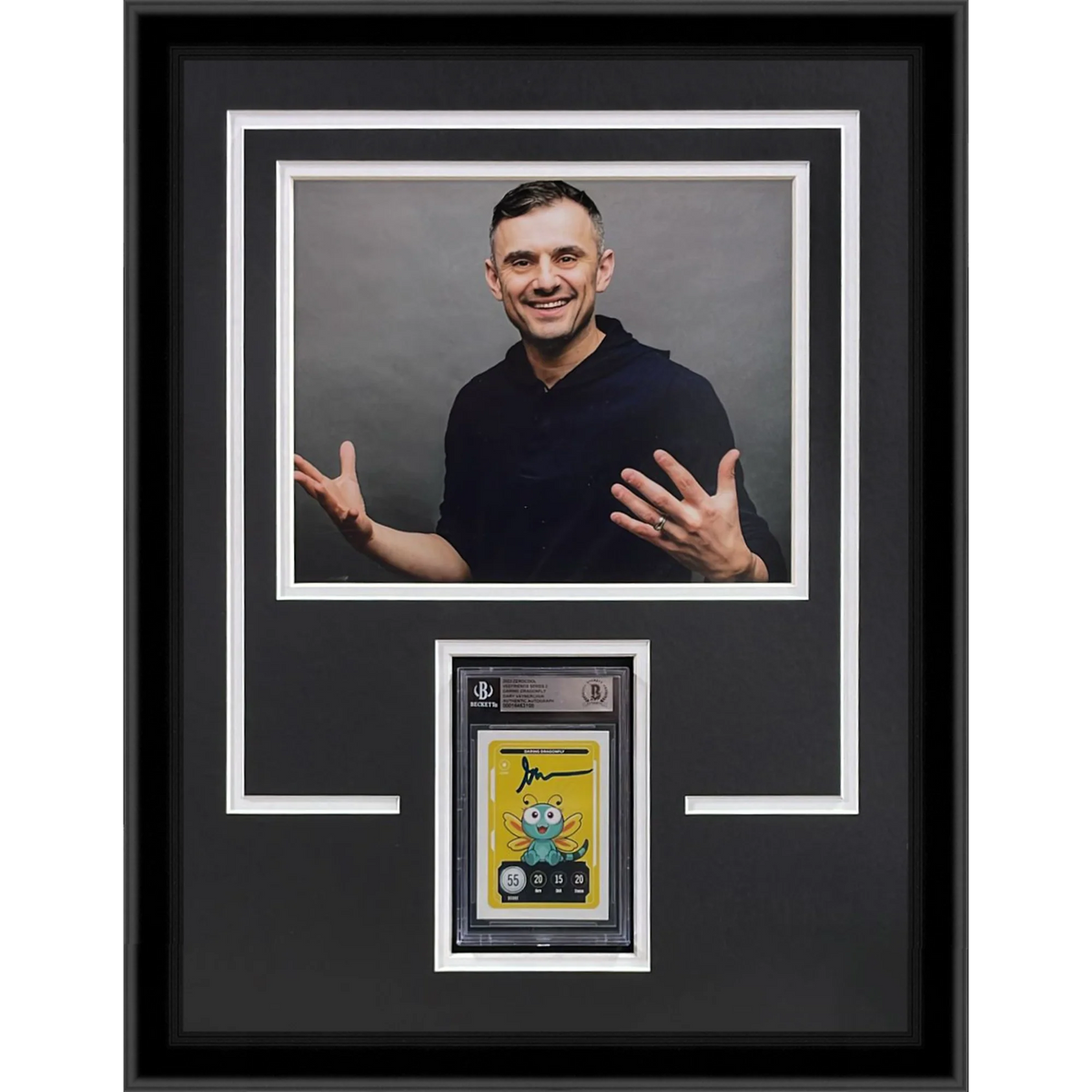Autographed Gary Vaynerchuk Vee Friends Trading Card Deluxe Framed with 8x10 Photo - Beckett-Powers Sports Memorabilia