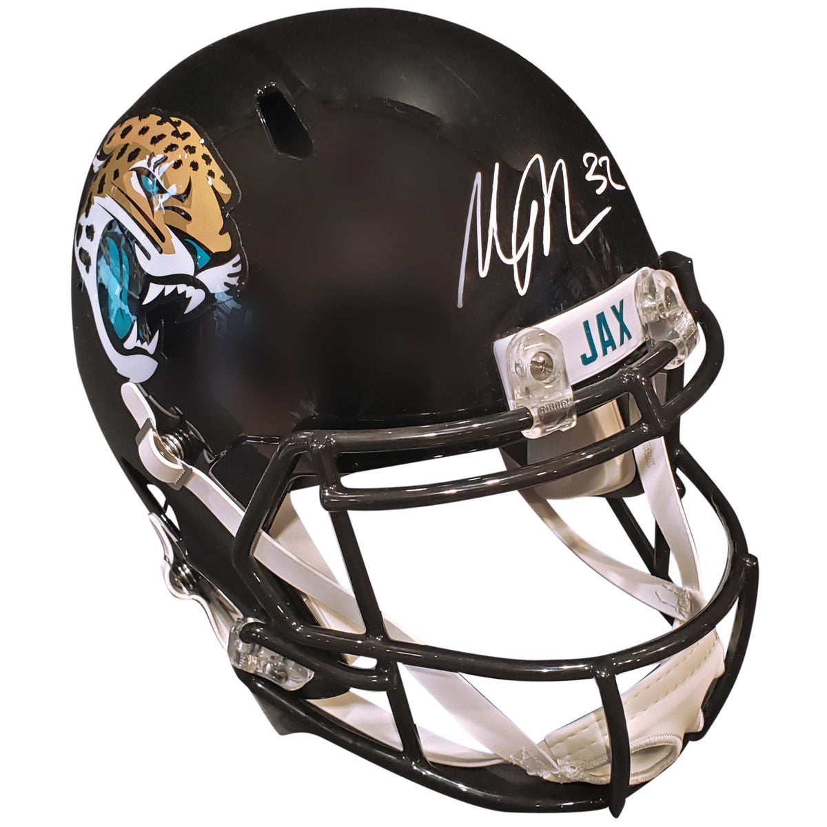 Autographed Maurice Jones-Drew Jacksonville Jaguars Deluxe Full-Size Replica Helmet - Beckett-Powers Sports Memorabilia