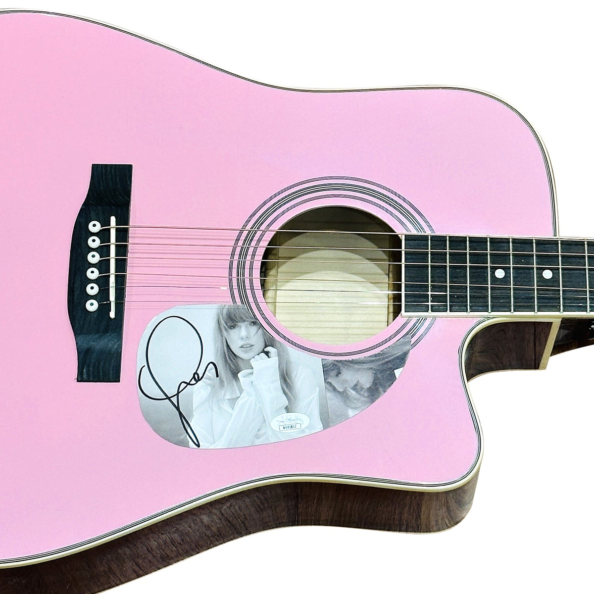Taylor Swift Pink Acoustic Guitar with Autograph - JSA | Collectible Memorabilia-Powers Sports Memorabilia