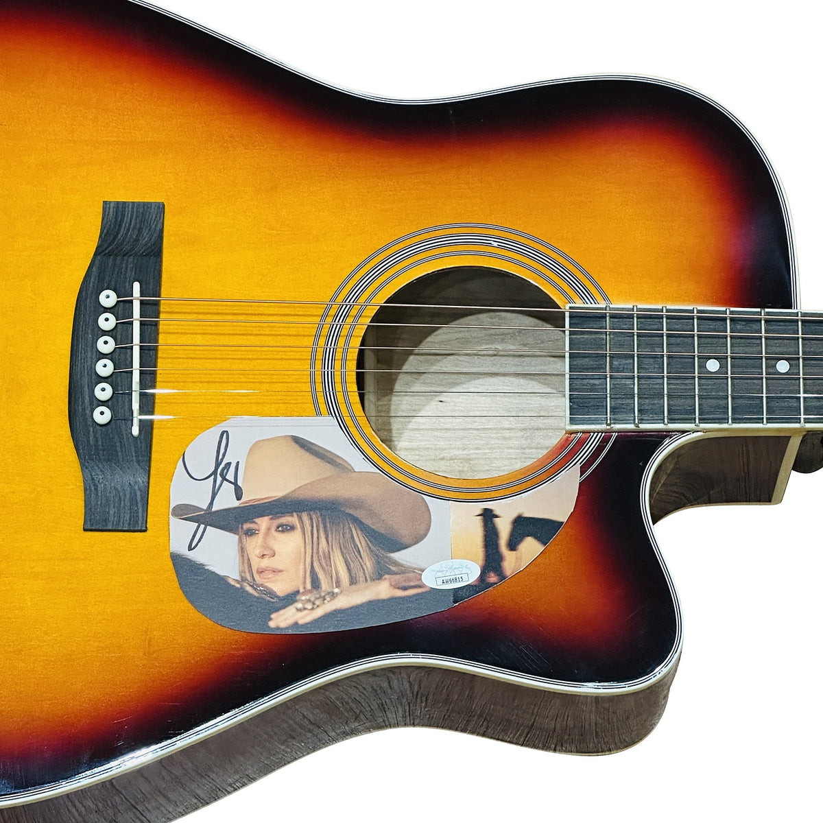 Lainey Wilson Sunburst Acoustic Guitar with Autograph - JSA | Collectible Memorabilia-Powers Sports Memorabilia