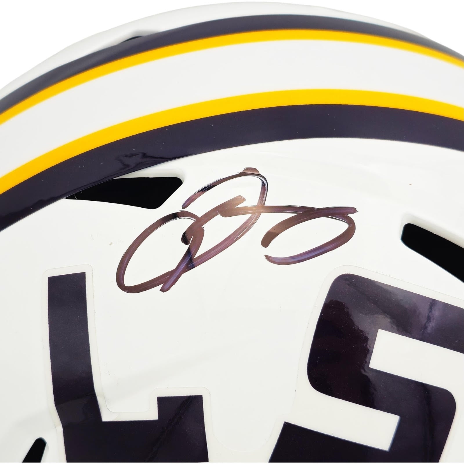 Autographed Odell Beckham Jr. LSU Louisiana State Tigers Deluxe Full-Size Replica Helmet - JSA-Powers Sports Memorabilia