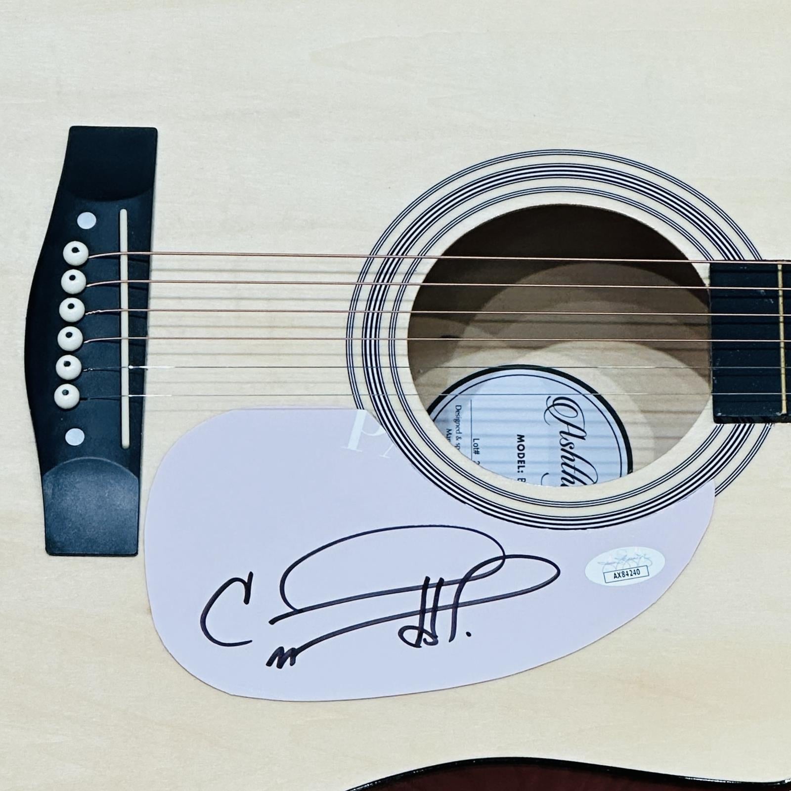 Carrie Underwood Natural Acoustic Guitar with Autograph - JSA | Collectible Memorabilia-Powers Sports Memorabilia