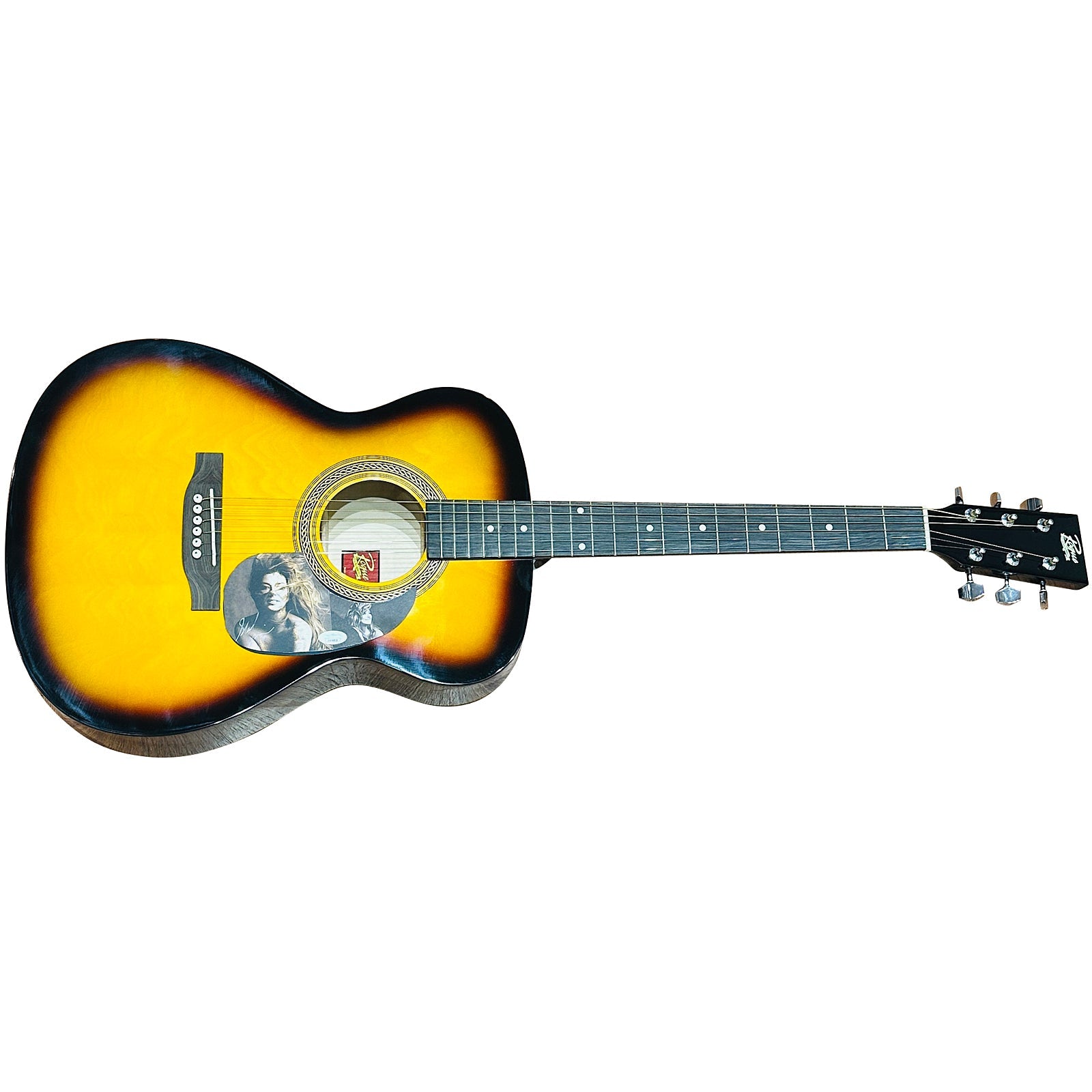 Shania Twain Sunburst Acoustic Guitar with Autograph - JSA | Collectible Memorabilia-Powers Sports Memorabilia