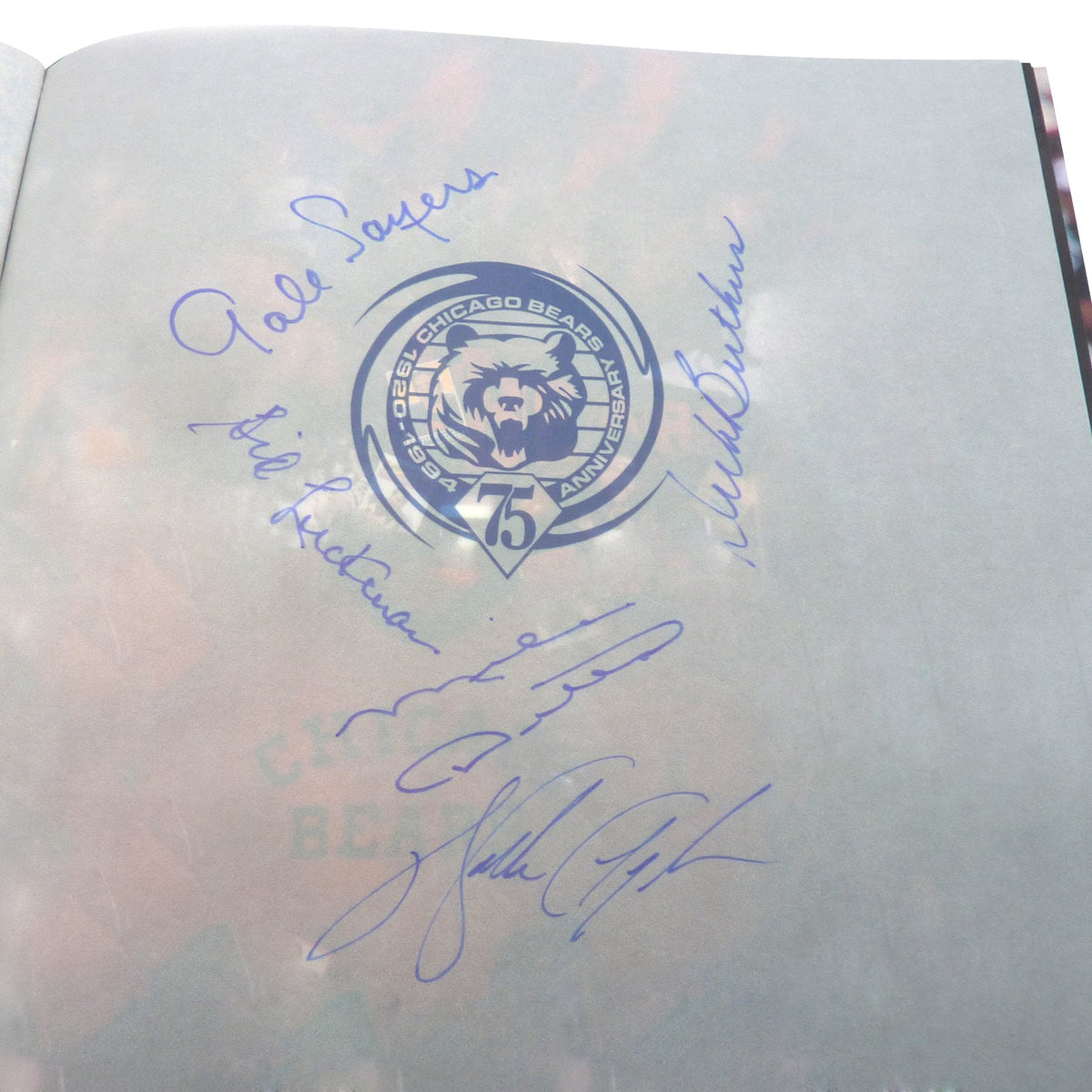 Autographed Chicago Bears Book The Bears A 75 Year Celebration w/ Walter Payton - 29/750-Powers Sports Memorabilia