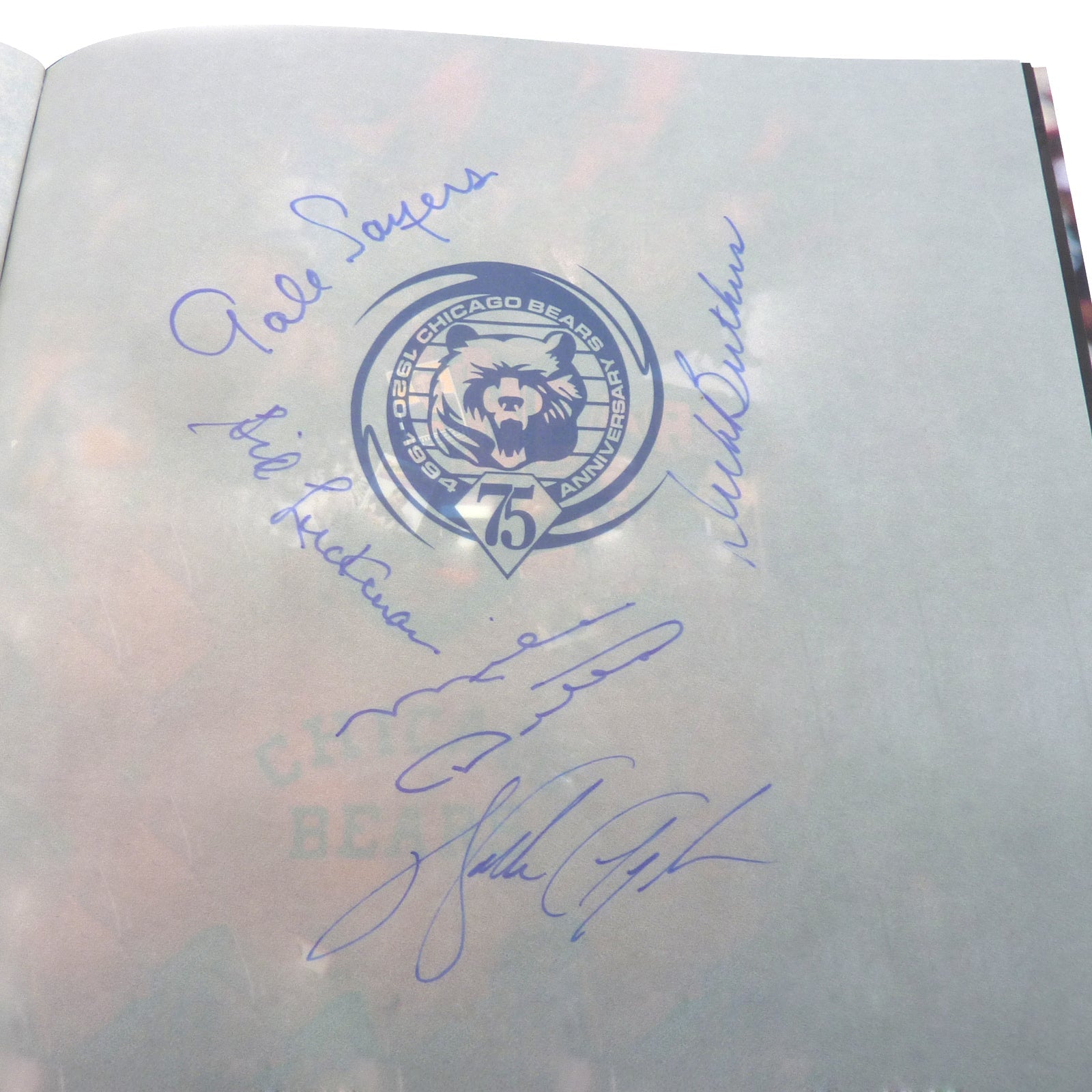 Autographed Chicago Bears Book The Bears A 75 Year Celebration w/ Walter Payton - 29/750-Powers Sports Memorabilia