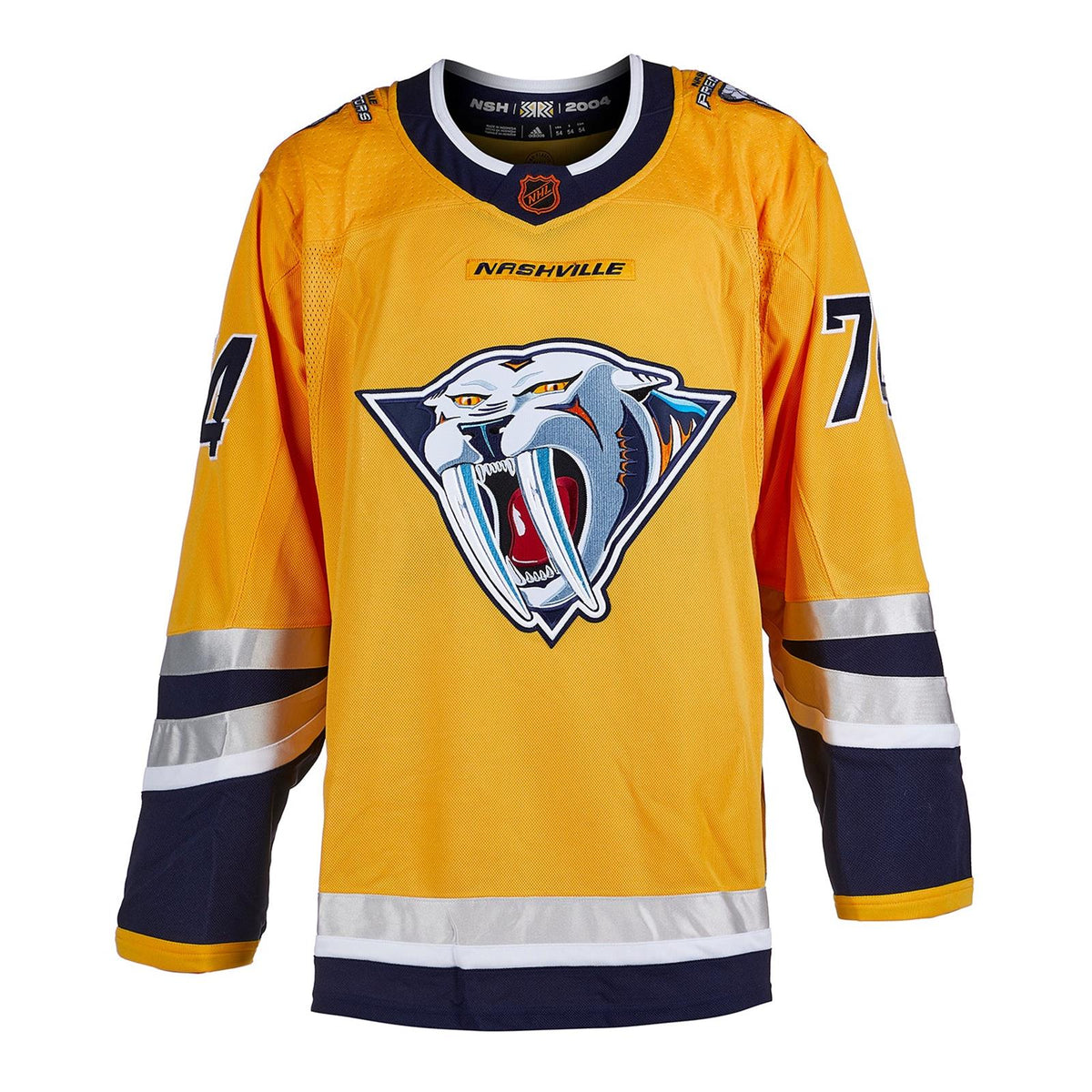 Autographed Juuse Saros Nashville Predators (Gold #74) Adidas Jersey - AJ-Powers Sports Memorabilia