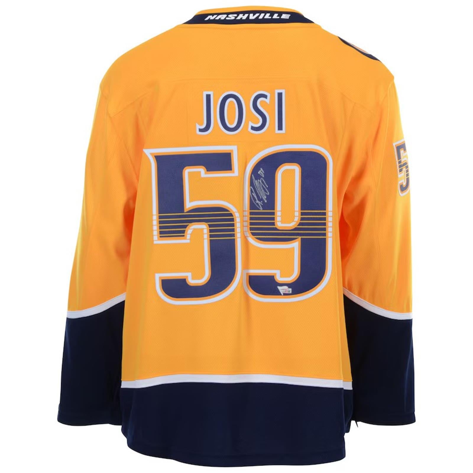 Autographed Roman Josi Nashville Predators (Gold #59) Breakaway Jersey - JSA-Powers Sports Memorabilia