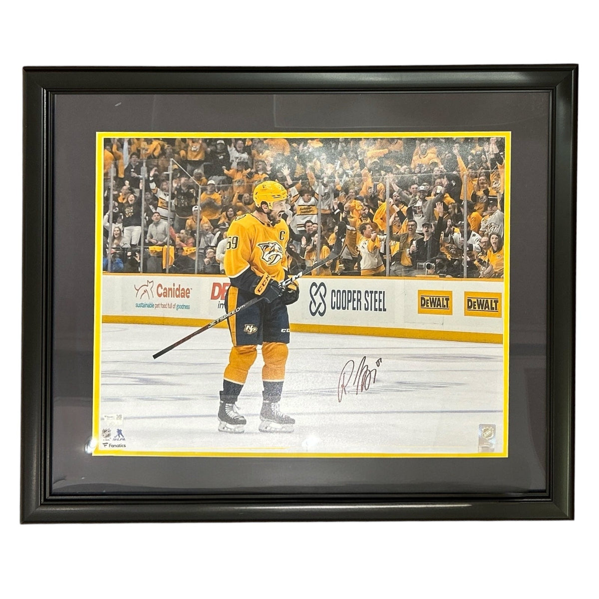 Autographed Roman Josi Nashville Predators (Celebration) Deluxe Framed 16x20 Photo - Fanatics-Powers Sports Memorabilia