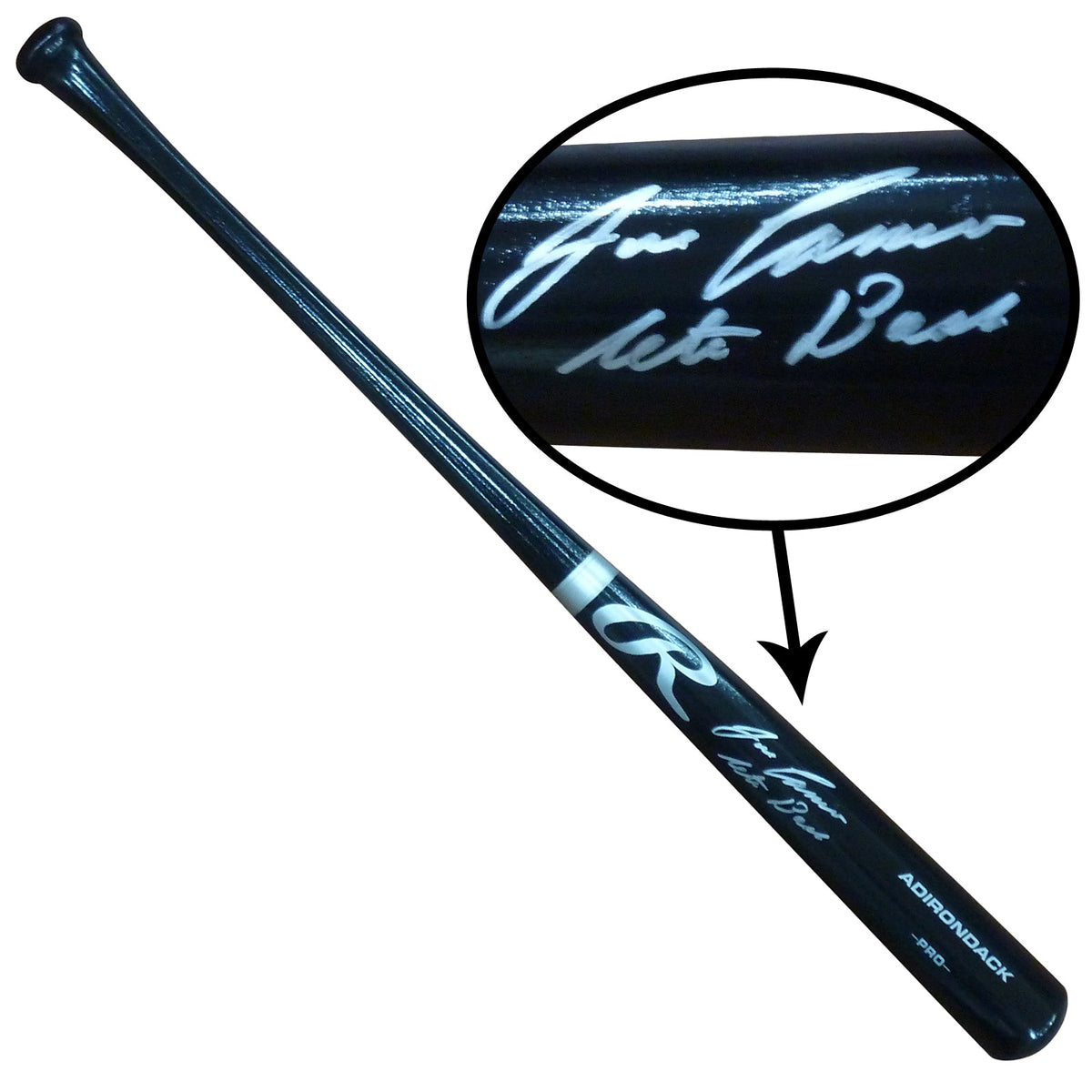 Autographed Jose Canseco Rawlings Black Baseball Bat w/ "Lets Bash" - JSA-Powers Sports Memorabilia