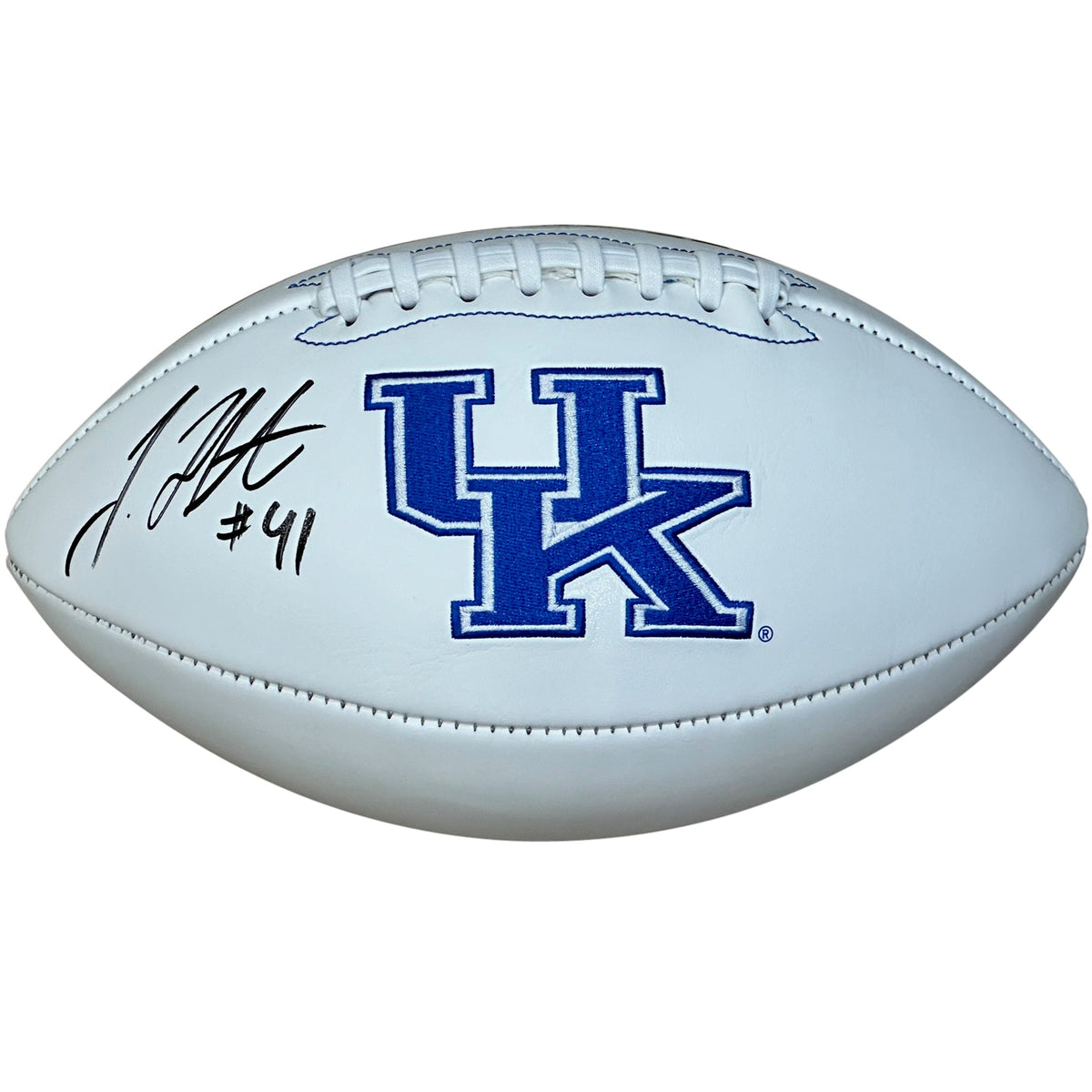 Autographed Josh Hines-Allen Kentucky Wildcats Logo Football - JSA-Powers Sports Memorabilia