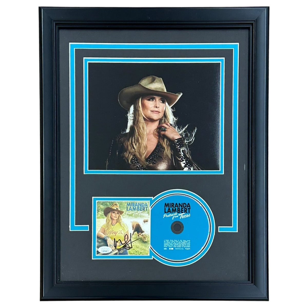 Autographed Miranda Lambert Postcards from Texas Deluxe Framed CD and Cover - JSA-Powers Sports Memorabilia