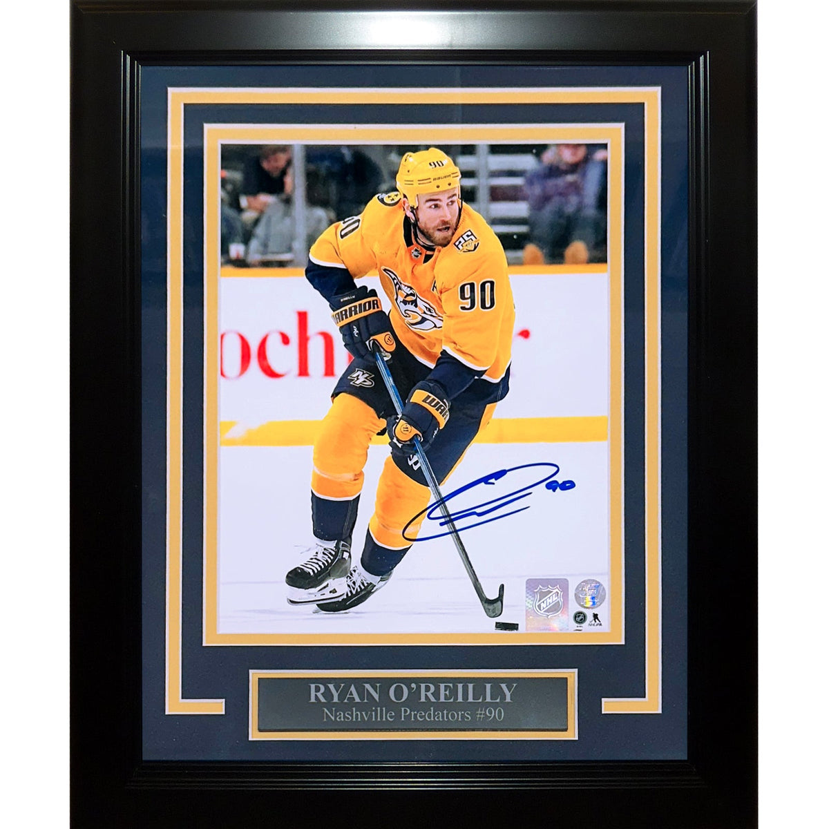 Autographed Ryan O'Reilly Nashville Predators (Vertical Action) Deluxe Framed 8x10 Photo-Powers Sports Memorabilia