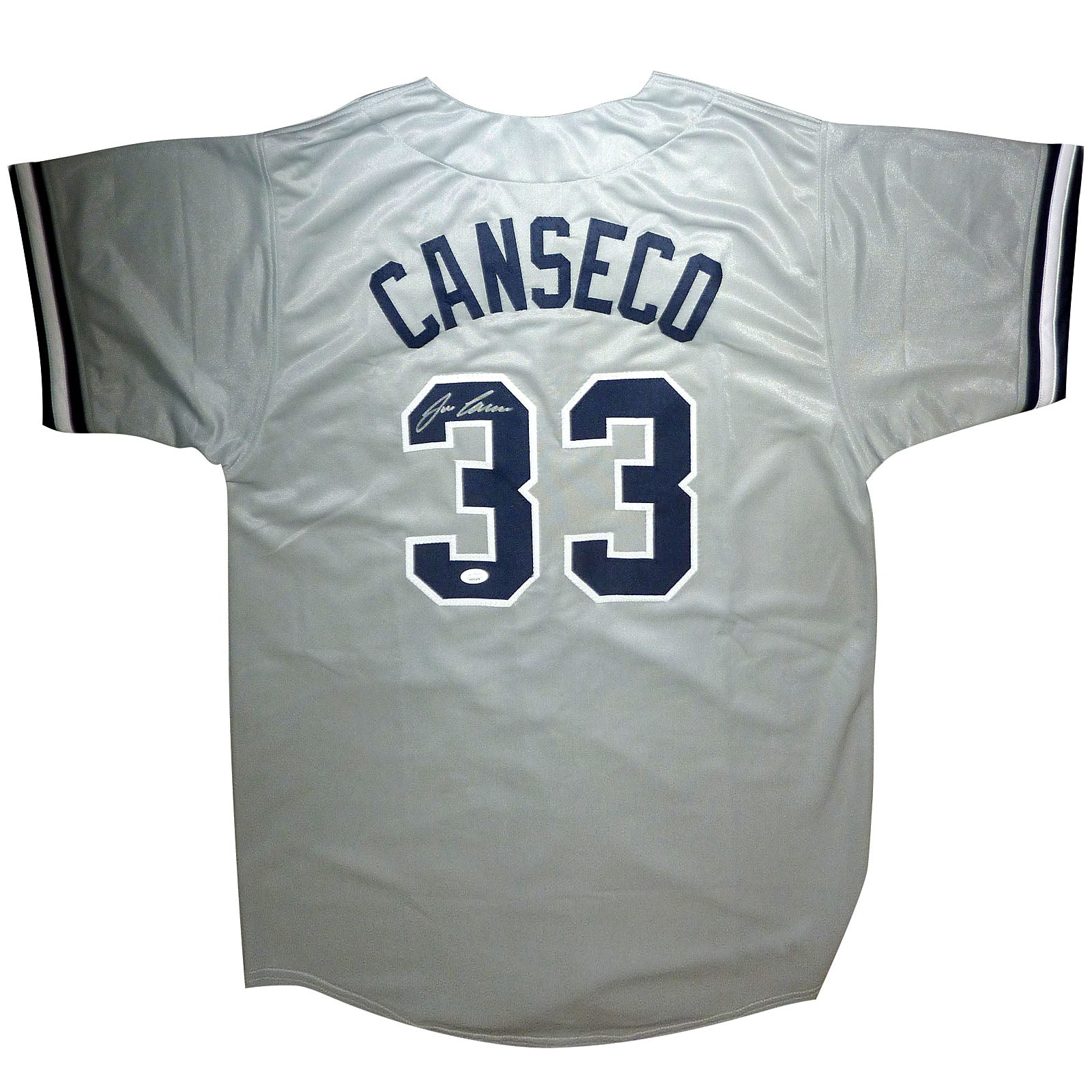 Autographed Jose Canseco New York (Grey #33) Custom Jersey - JSA-Powers Sports Memorabilia