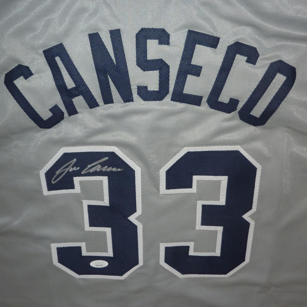 Autographed Jose Canseco New York (Grey #33) Custom Jersey - JSA-Powers Sports Memorabilia