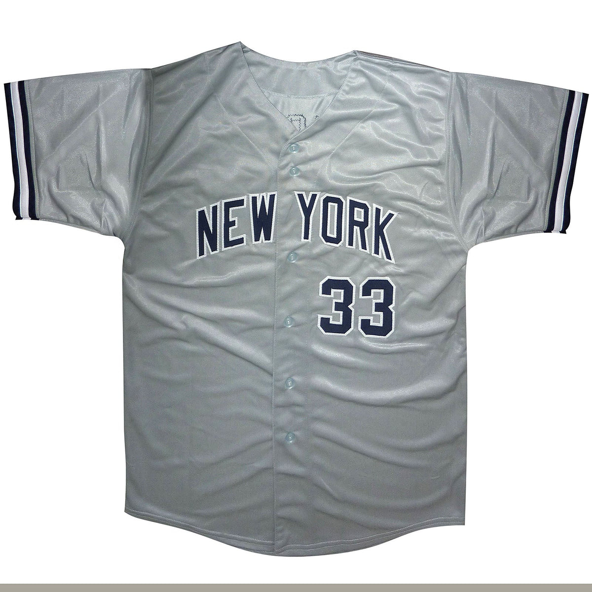 Autographed Jose Canseco New York (Grey #33) Custom Jersey - JSA-Powers Sports Memorabilia
