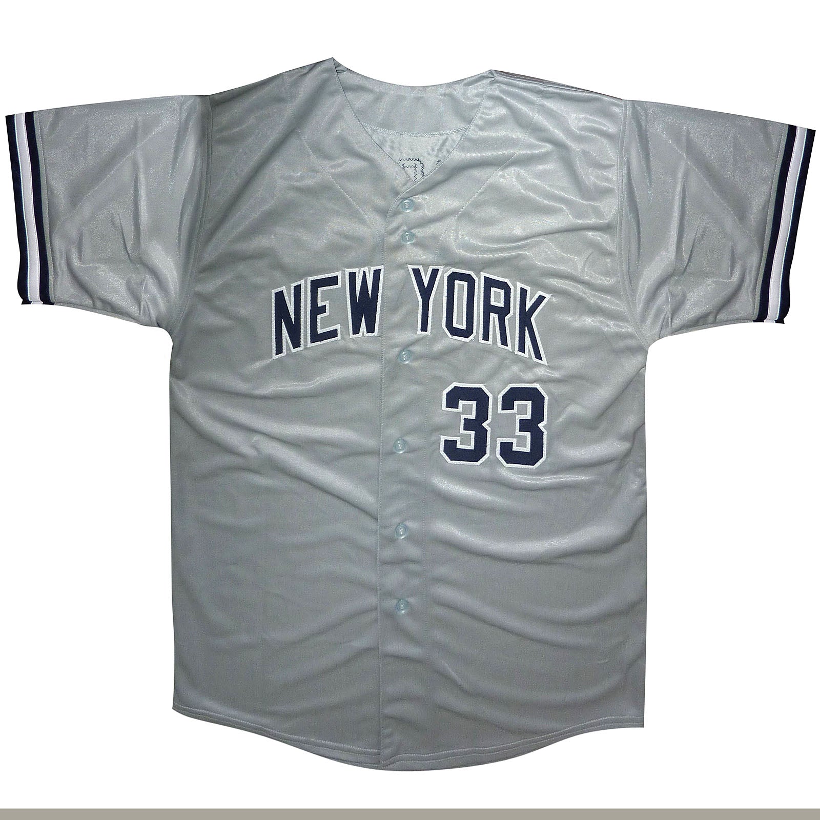 Autographed Jose Canseco New York (Grey #33) Custom Jersey - JSA-Powers Sports Memorabilia