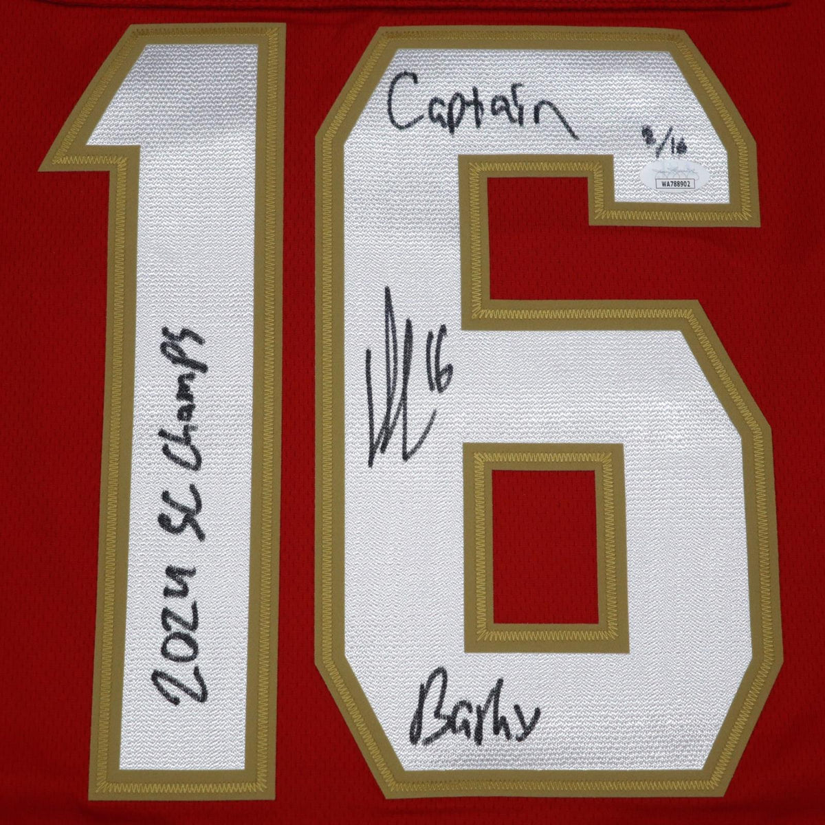 Autographed Aleksander Barkov Florida Panthers (Red #16) Breakaway Hockey Jersey w/ 3 Inscriptions - Limited Edition of 16 - JSA-Powers Sports Memorabilia