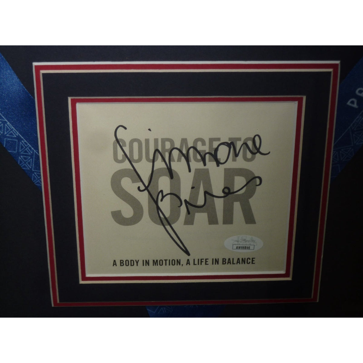 Simone Biles Autograph Deluxe Framed with Replica Paris Olympics Gold Medal and 8x10 Photo - JSA-Powers Sports Memorabilia