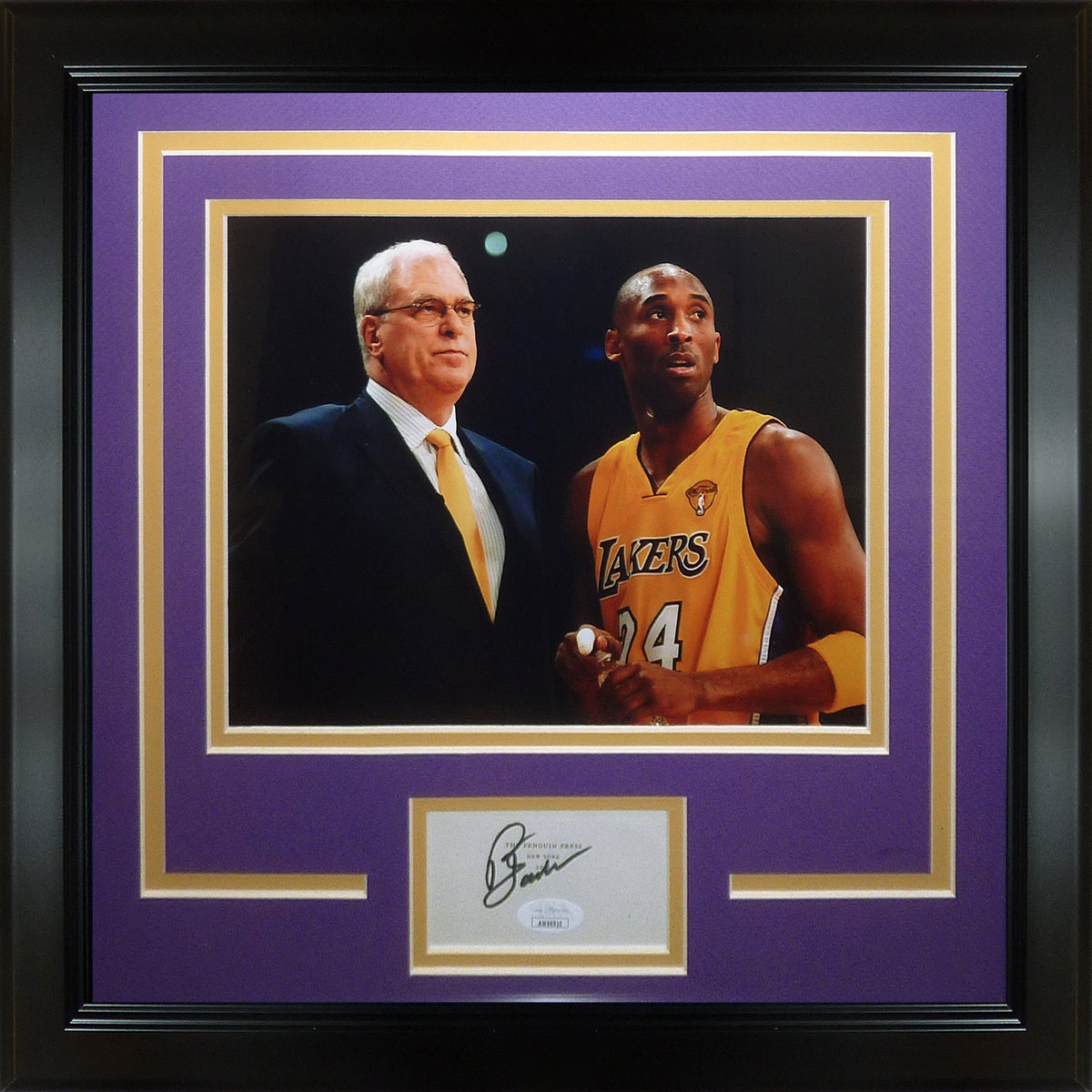 Autographed Phil Jackson Los Angeles Lakers Signature Series Frame - JSA-Powers Sports Memorabilia