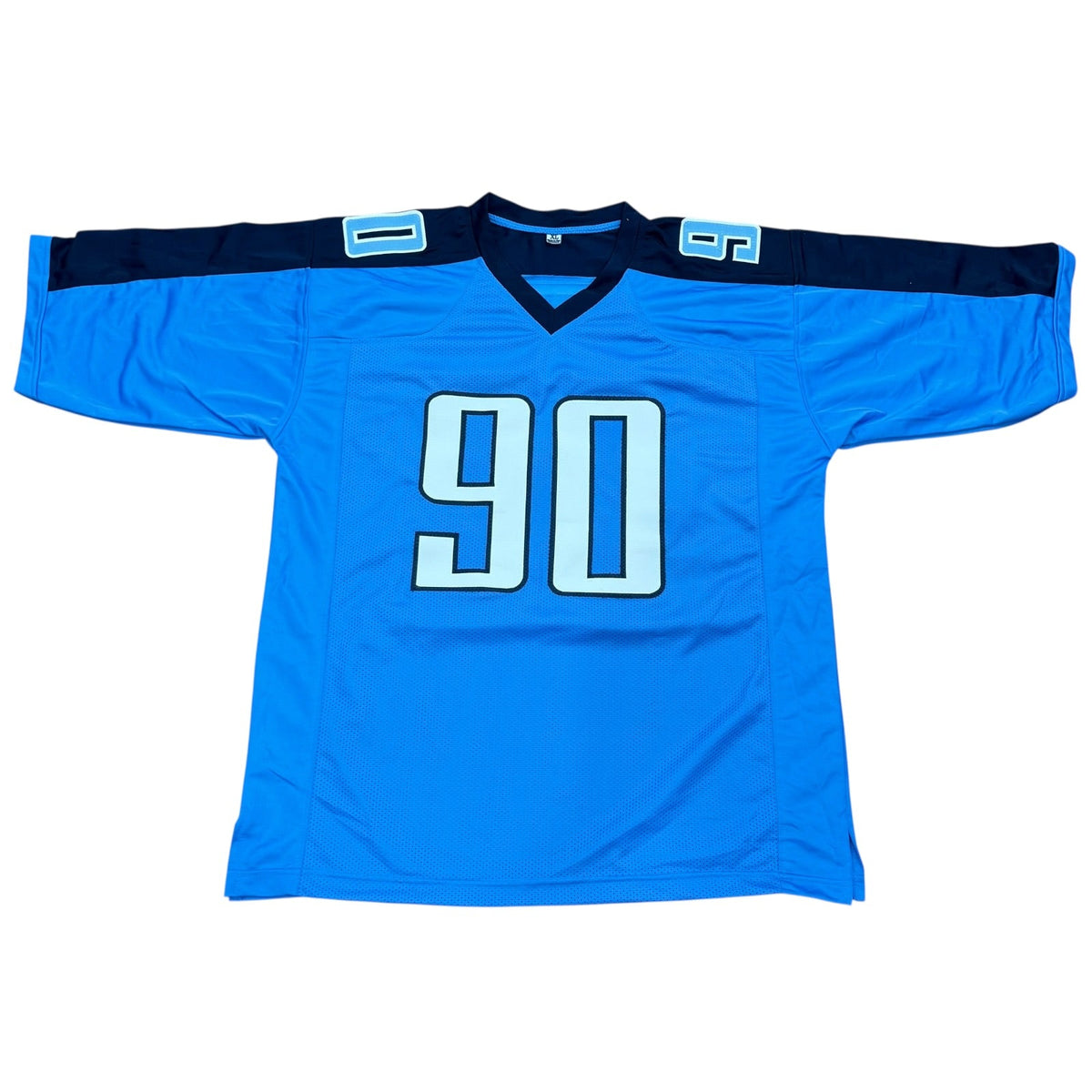 Autographed Jevon Kearse Tennessee (Light Blue #90) Custom Stitched Jersey - JSA-Powers Sports Memorabilia