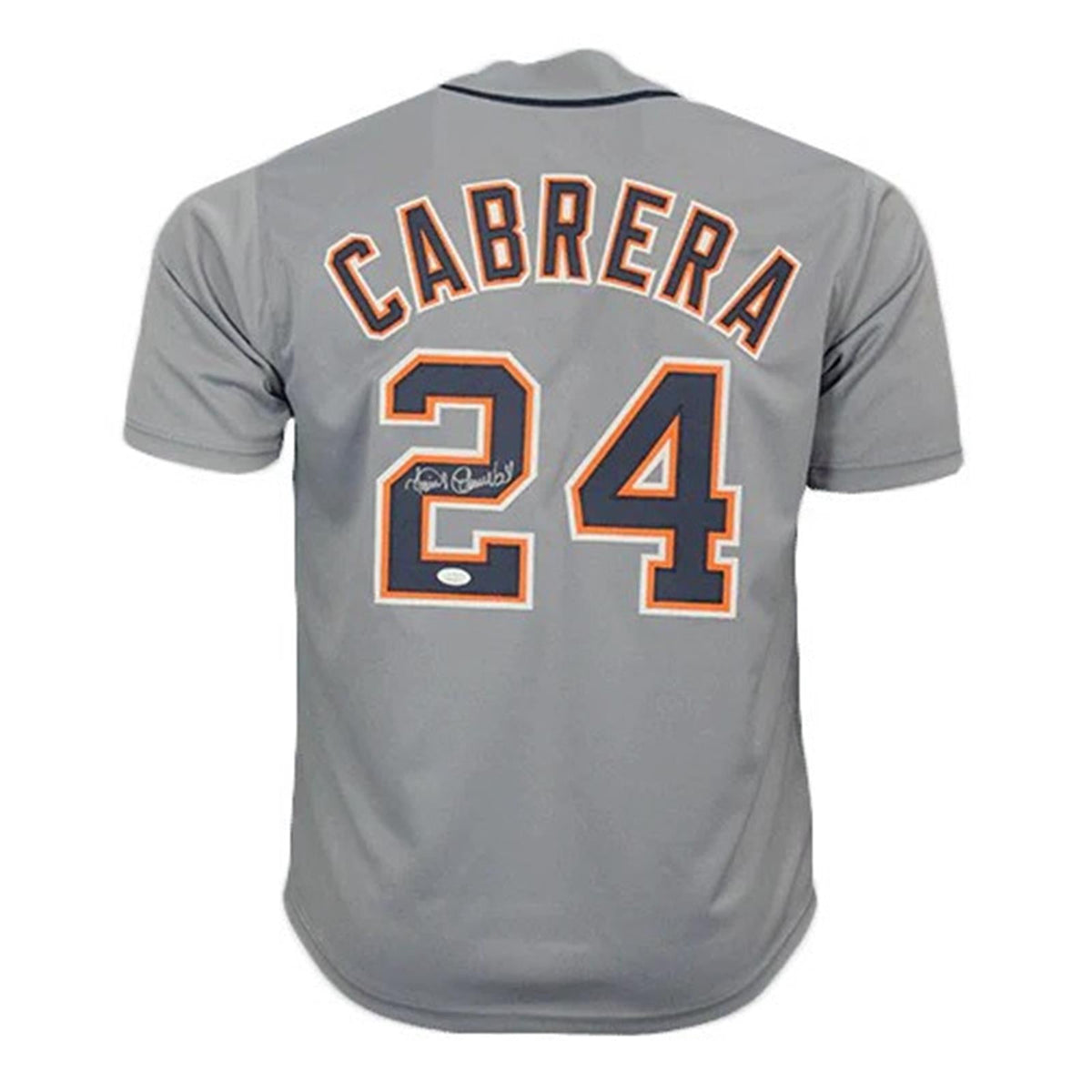 Autographed Miguel Cabrera Detroit (Gray #24) Custom Jersey - JSA-Powers Sports Memorabilia
