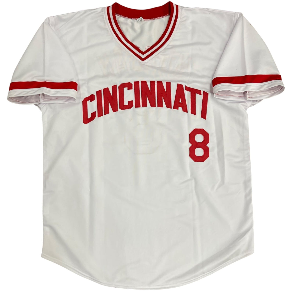 Autographed Joe Morgan Cincinnati (White #8) Custom Jersey w/ "HOF 90" - JSA-Powers Sports Memorabilia